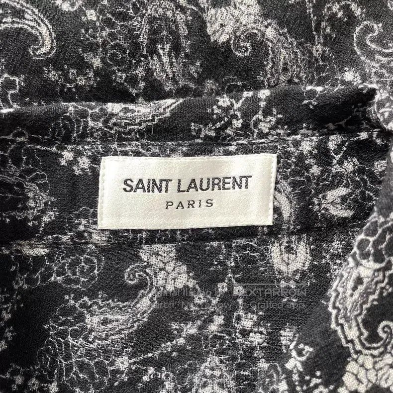 Saint Laurent Paris Saint Laurent Paris size 39 Black and White Wool Paisley Sh Size US S / EU 44-46 / 1 - 4 Thumbnail