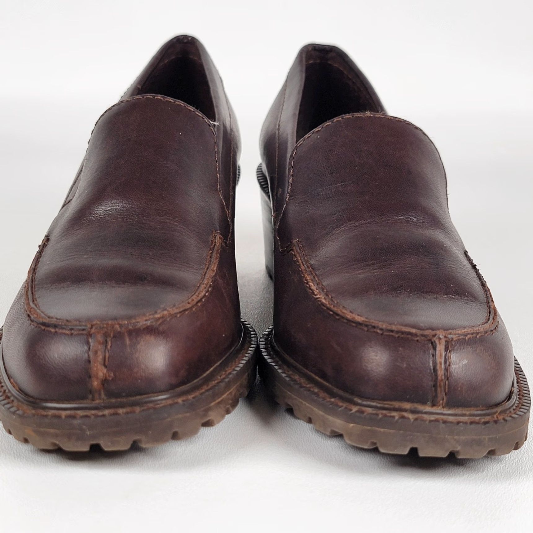 Nine West VINTAGE Nine West Brown Leather Penny Loafers Women Closed Toe Slip On Penny Loafers Size 8M Brown Leather Heeled Penny Loafers Women Size US 6 / IT 36 - 3 Thumbnail