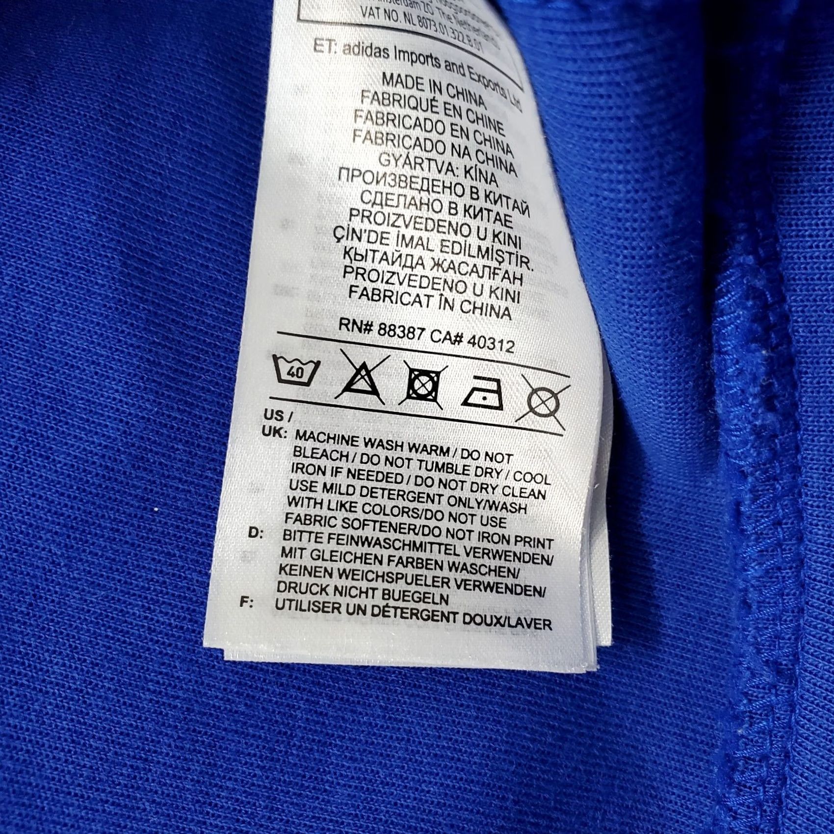 Adidas Adidas Sweatshirt Mens 2XL Blue Elastic Cuff & Hem White Stripes Spellout Logo Shirt Mens 2XL Blue Adidas Sweatshirt Logo Size US XXL / EU 58 / 5 - 6 Thumbnail