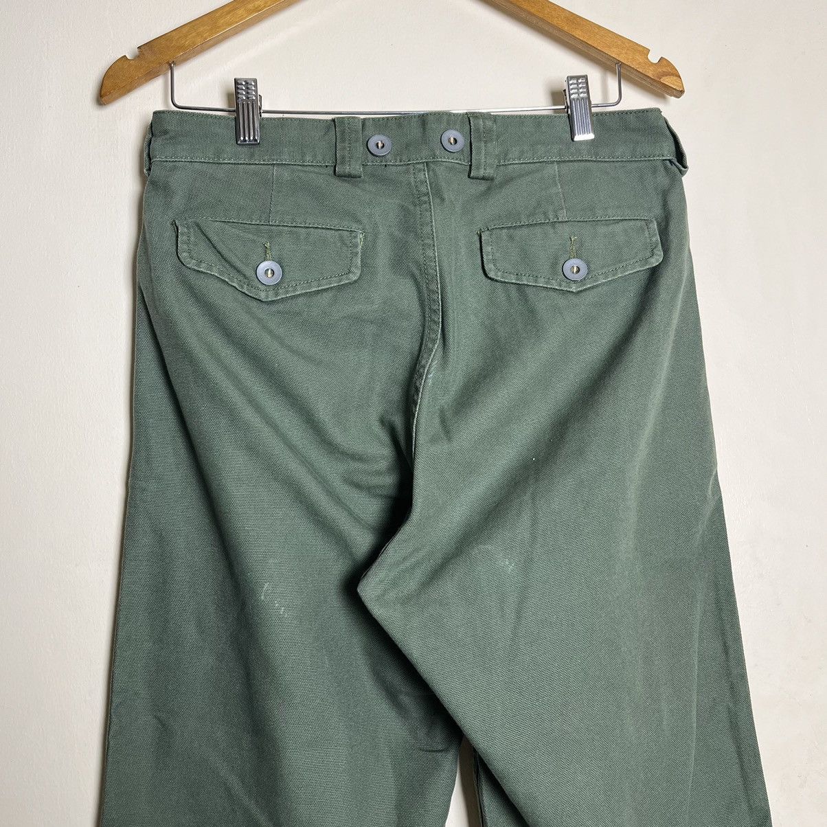 Nigel Cabourn Lybro by Nigel Cabourn Army Green Pleated Pants Size US 30 / EU 46 - 7 Thumbnail