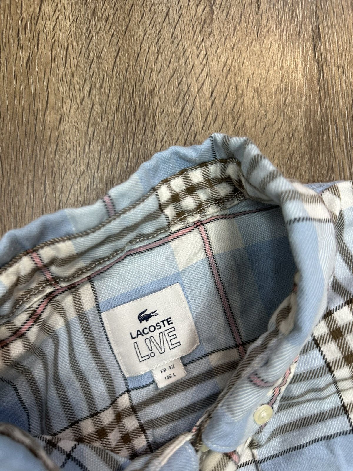 Lacoste Lacoste Live 100% Cotton Shirt Blue Cage Size US L / EU 52-54 / 3 - 6 Thumbnail