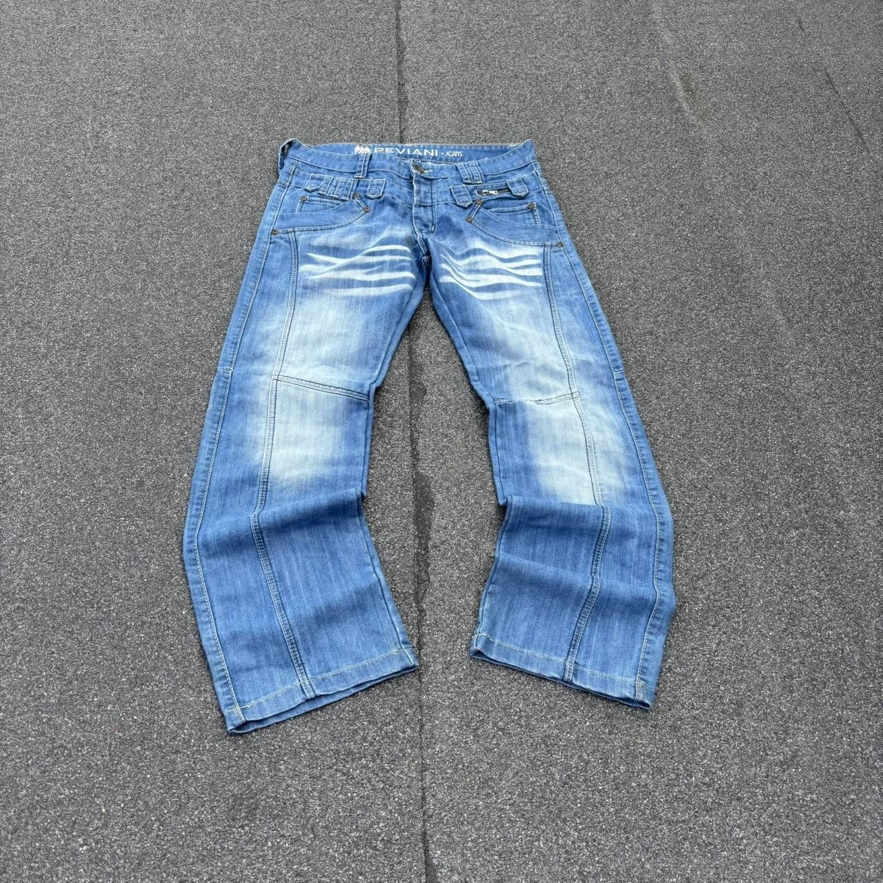 Japanese Brand × Vintage Vintage y2k 90s acid wash japanese archive style jeans Size US 34 / EU 50 - 1 Thumbnail