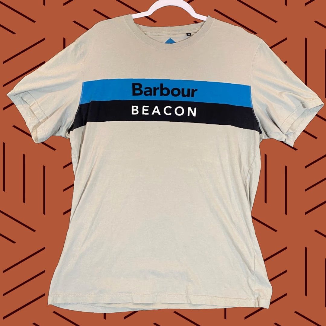 Barbour VINTAGE Barbour Beacon Shirt Mens XL Light Muted Green Beach Tee Short Sleeve Size US XL / EU 56 / 4 - 1 Thumbnail