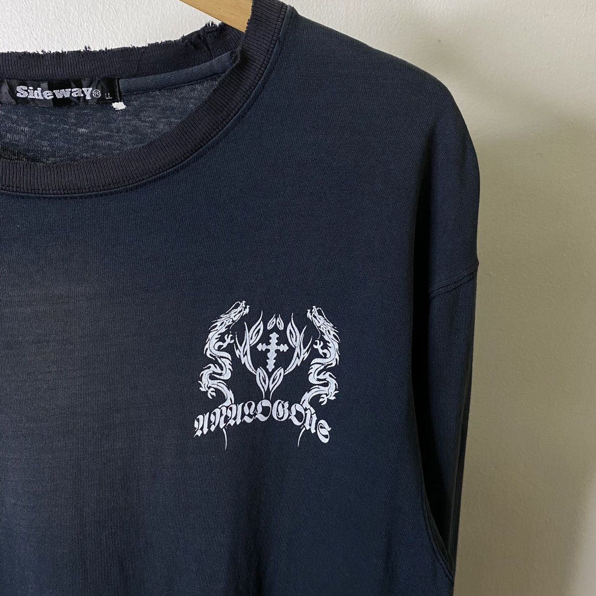 If Six Was Nine Sideway Affliction Cyber Gothic Punk Grunge Distressed LS Size US L / EU 52-54 / 3 - 7 Thumbnail