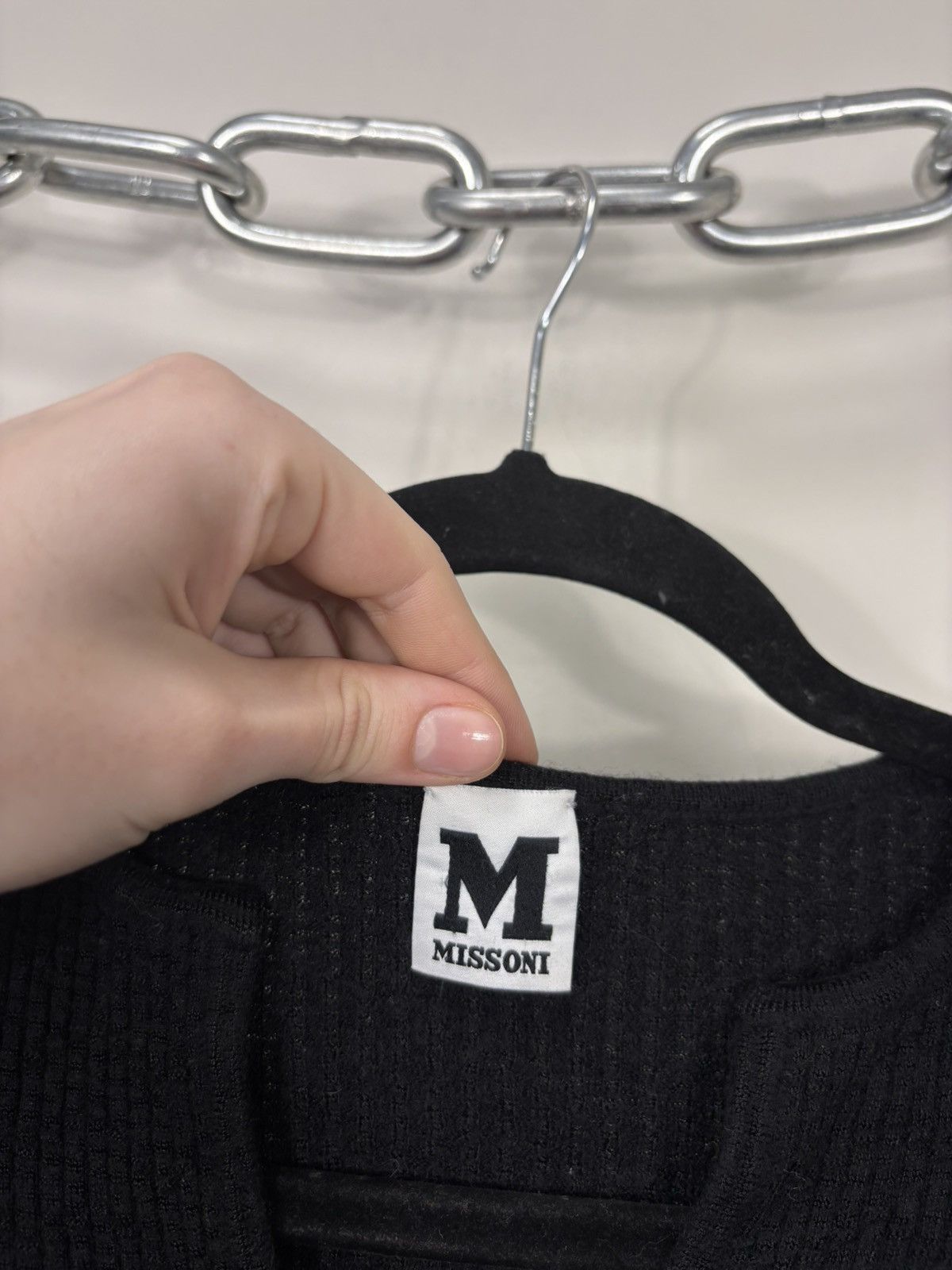 Missoni Missoni M Women’s Black Ribbed Knit Top Short Sleeve Sweater Size S / US 4 / IT 40 - 6 Thumbnail