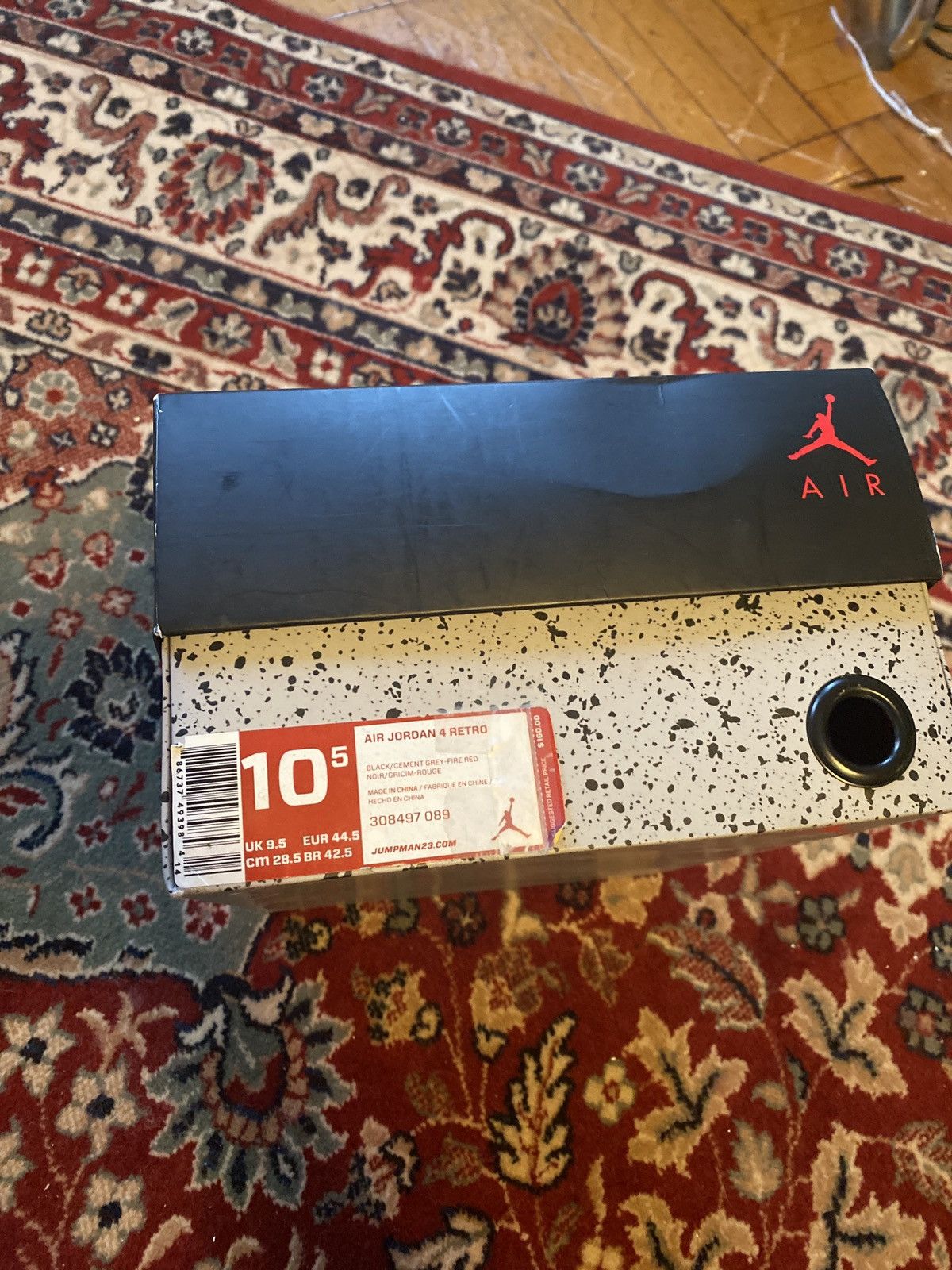 Jordan Brand × Nike Air Jordan 4 Bred 2012 Size US 10.5 / EU 43-44 - 7 Thumbnail