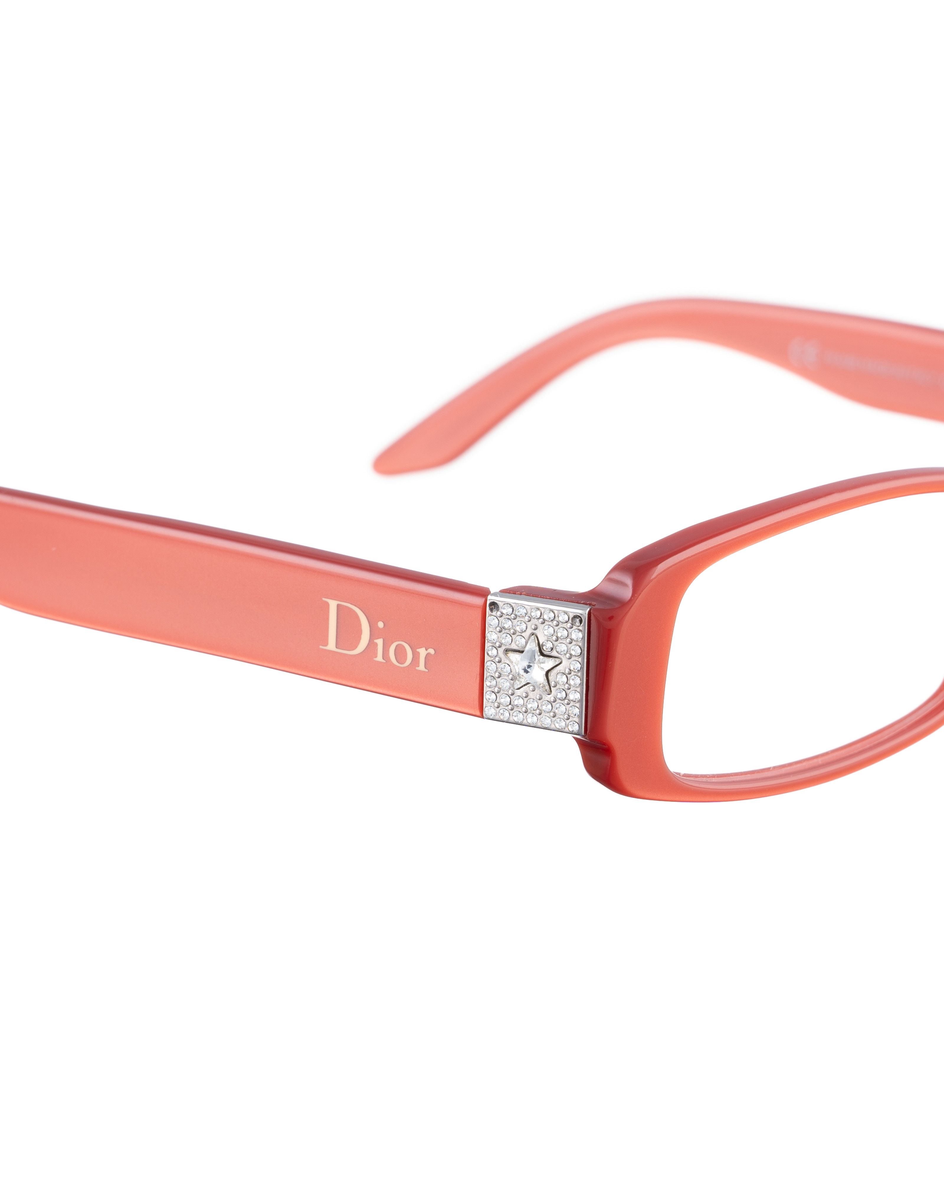 Dior × Vintage Dior 00s Red Glasses with Rhinestone Stars Size ONE SIZE - 1 Thumbnail