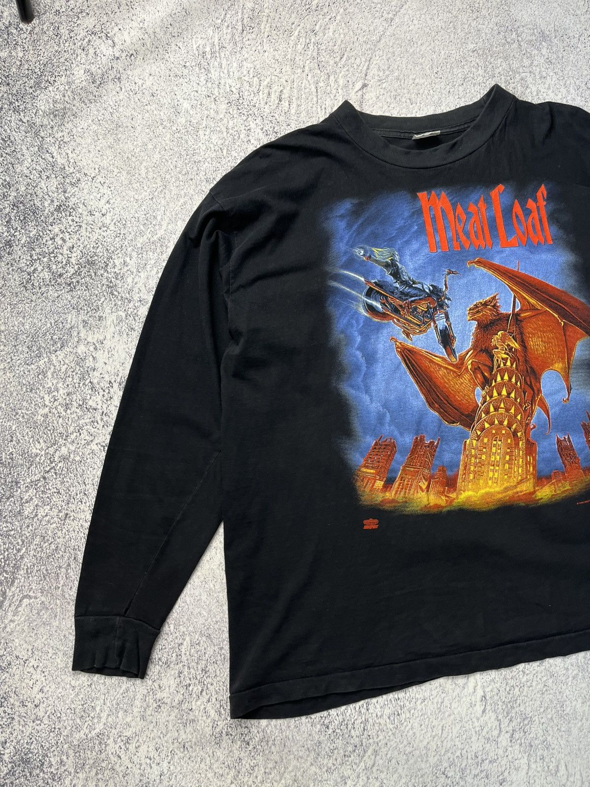 Band Tees Vintage 1993 Meat Loaf World Tour Long Sleeve T-Shirt Size US XL / EU 56 / 4 - 2 Thumbnail