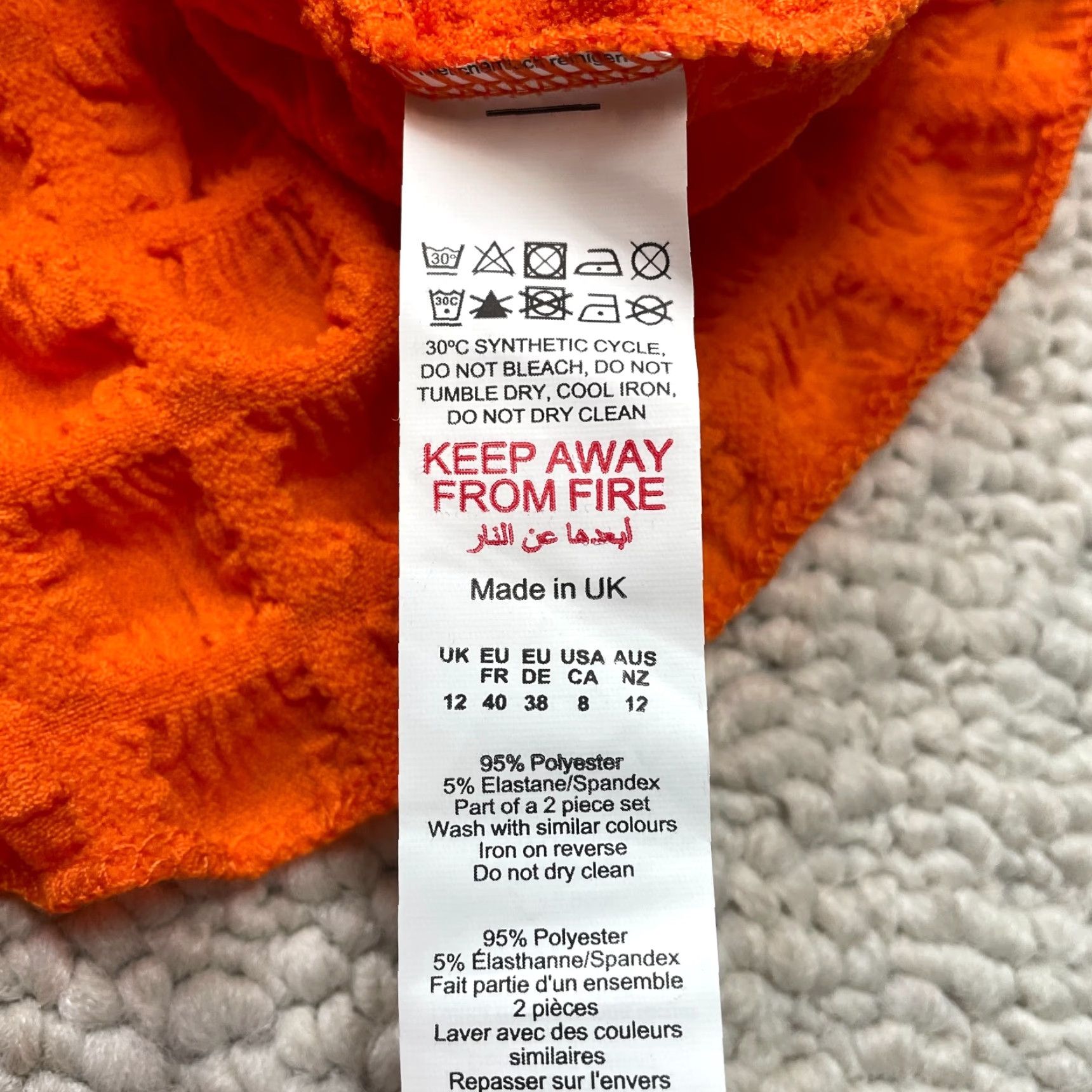 Boohoo Boohoo Tank Shirt Womens 8 Orange Textured Sleeveless Cropped Stretch Solid Casual Shirt Womens 8 Orange Size M / US 6-8 / IT 42-44 - 6 Thumbnail