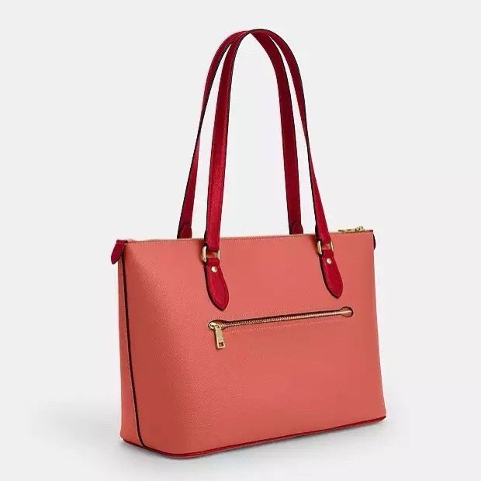 Coach NWT Coach Gallery Tote Bag Colorblock CAR35 Bold Red Size ONE SIZE - 8 Thumbnail