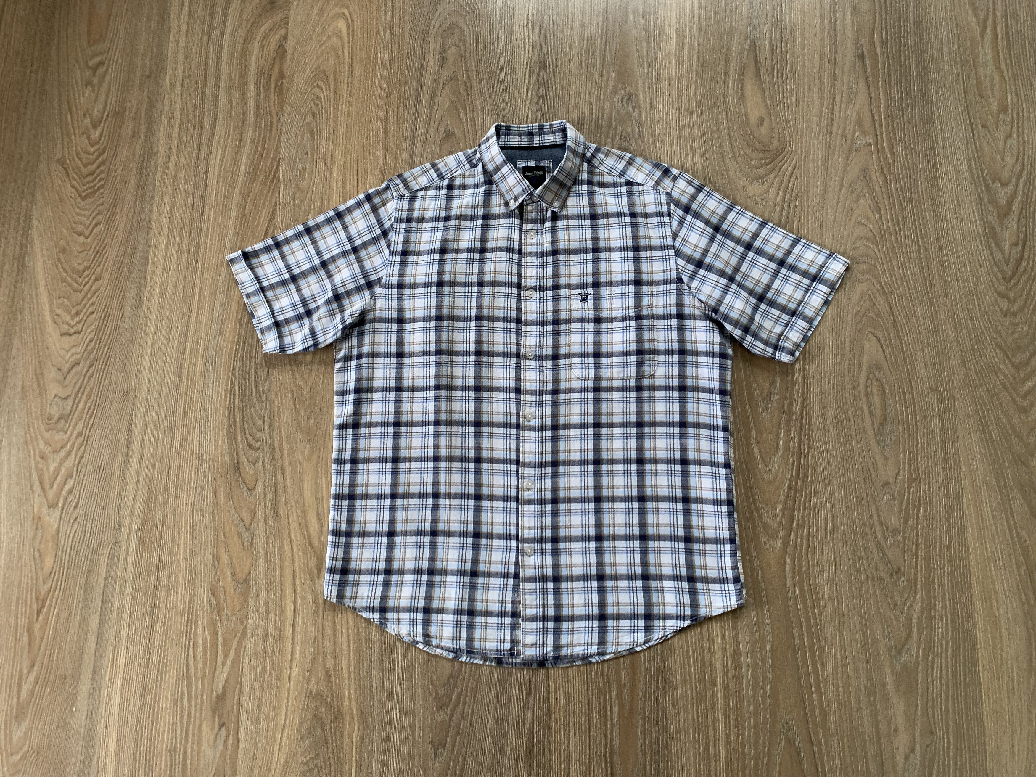 Pringle Of Scotland James Pringle Casual Cotton Plaid Short Sleeve Shirt Size US M / EU 48-50 / 2 - 8 Thumbnail