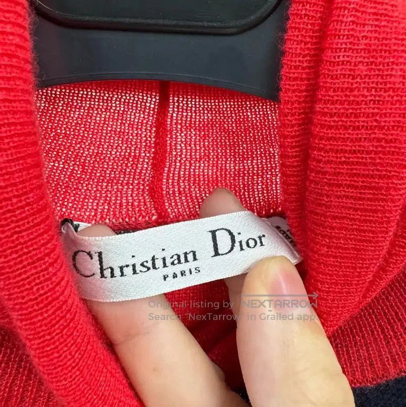 Dior Multicolor Cashmere Long Sleeve Pullover .
