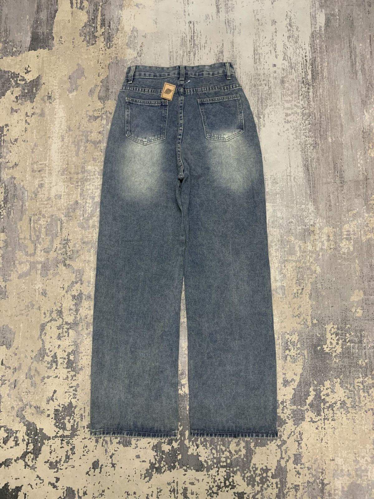 Japanese Brand Vtg Y2K Ripped Distressed Baggy Wide Leg Streetwear Jeans Size US 26 / EU 42 - 6 Thumbnail