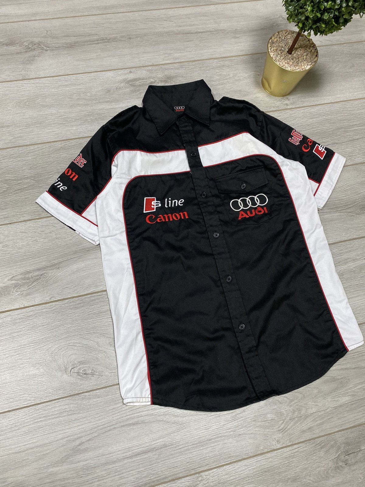 Vintage Audi vintage thick shirt big logo buttons canon Size US S / EU 44-46 / 1 - 2 Thumbnail