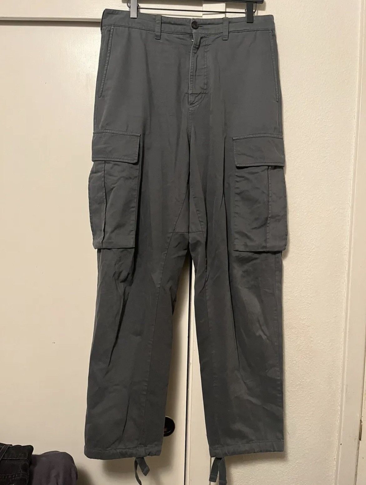 image of Acne Studios Cargo Trouser in Grey, Men's (Size 32)