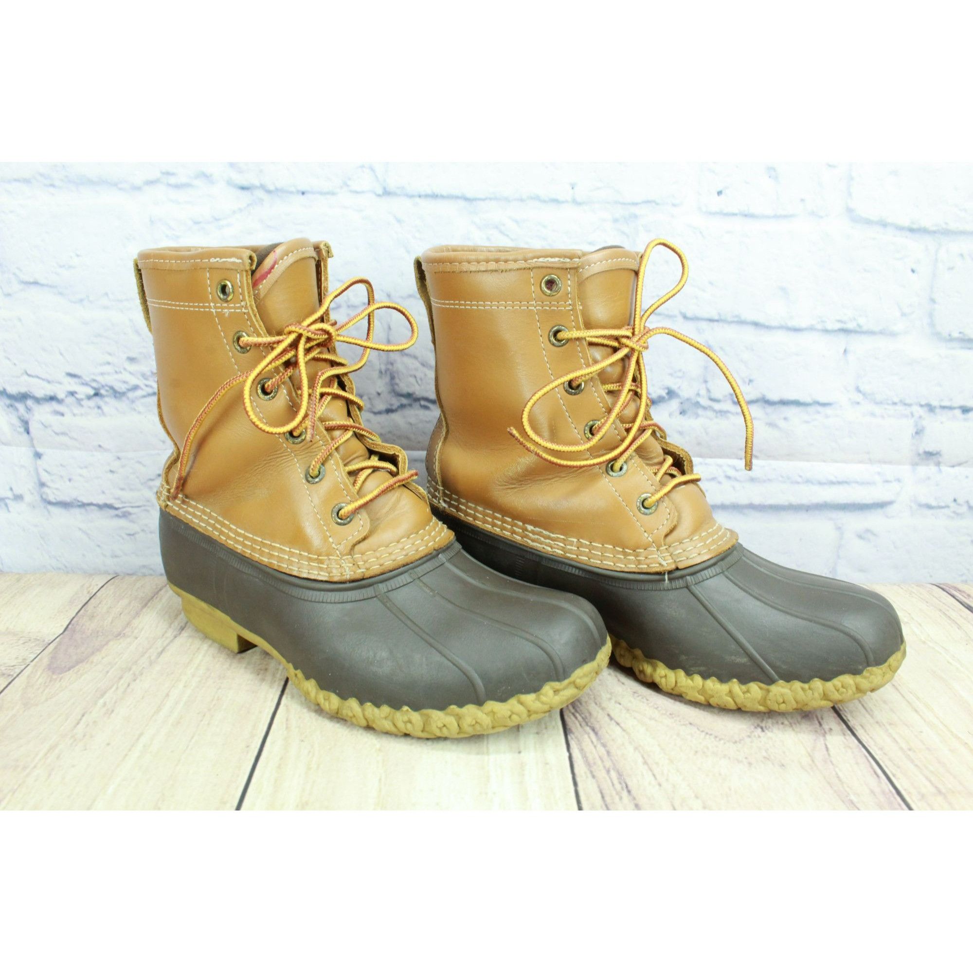 Goretex × L.L. Bean × Leather LL Bean Women's 8" Gore-tex Insulated Ankle Duck Boots Size US 6 / IT 36 - 3 Thumbnail