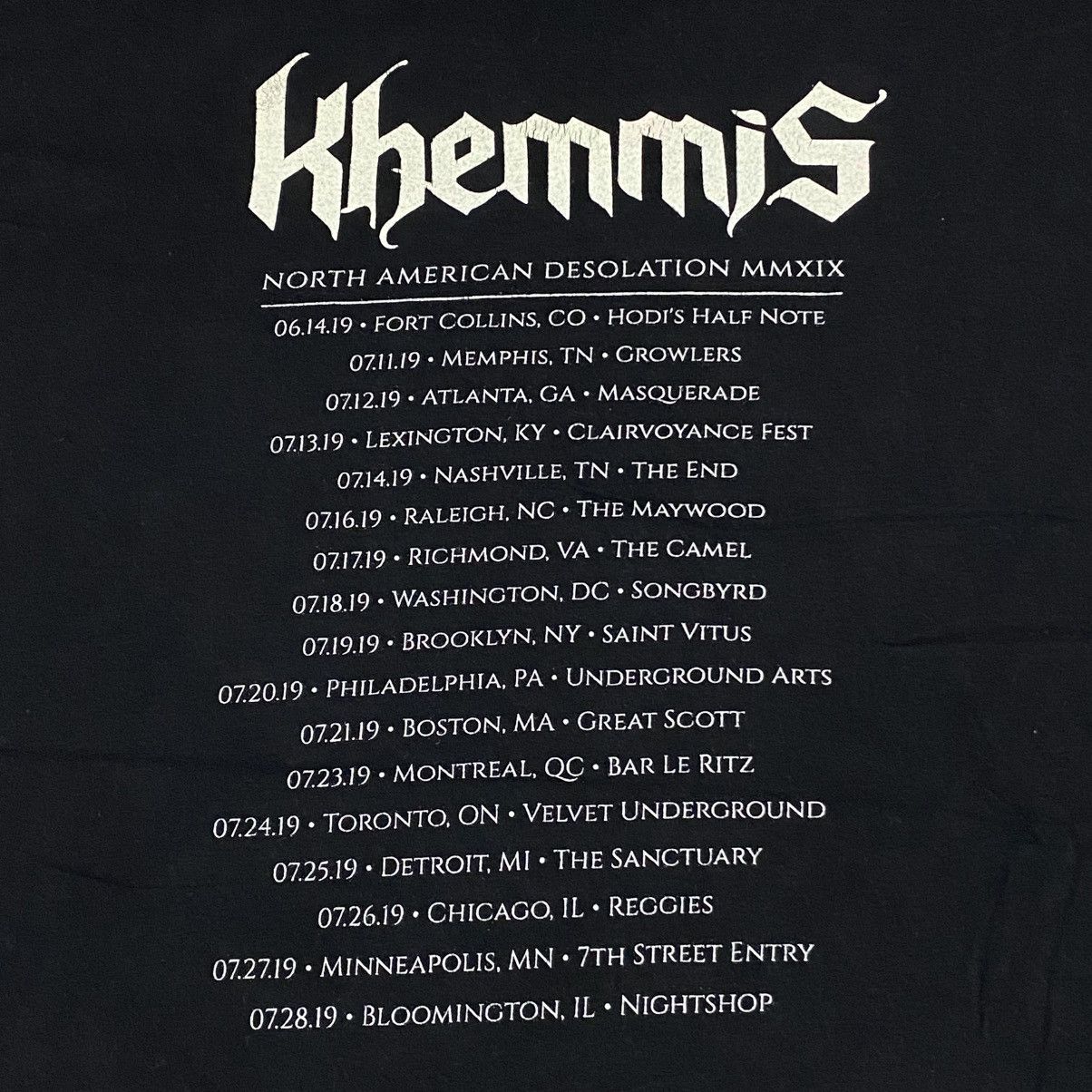 Band Tees × Vintage Khemmis metal band tour tee Size US XL / EU 56 / 4 - 8 Thumbnail