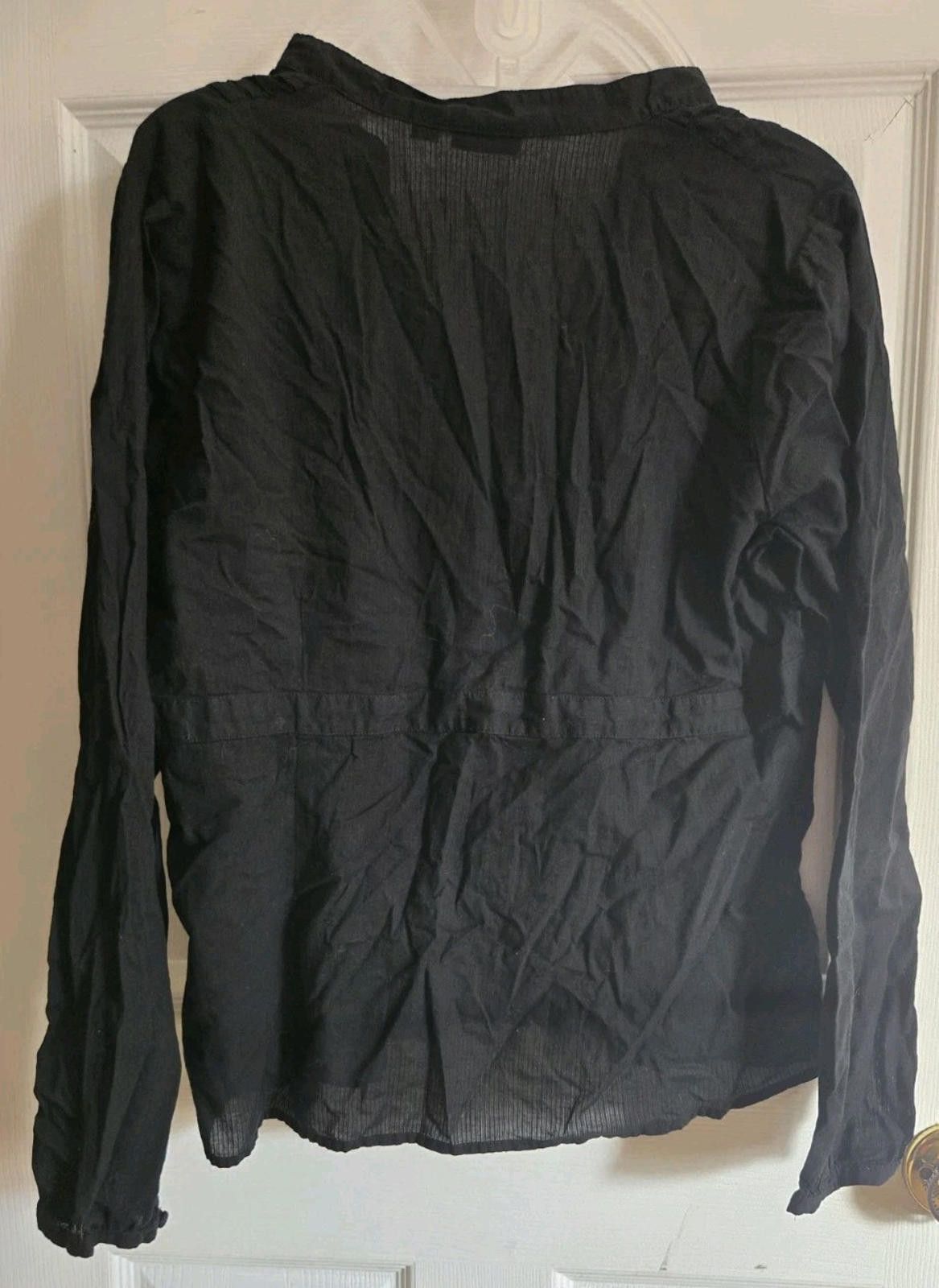 Analog A.N.A. Womens Blouse Sz XL Black Long Sleeve Top Shirt Semi Size XL / US 12-14 / IT 48-50 - 4 Thumbnail