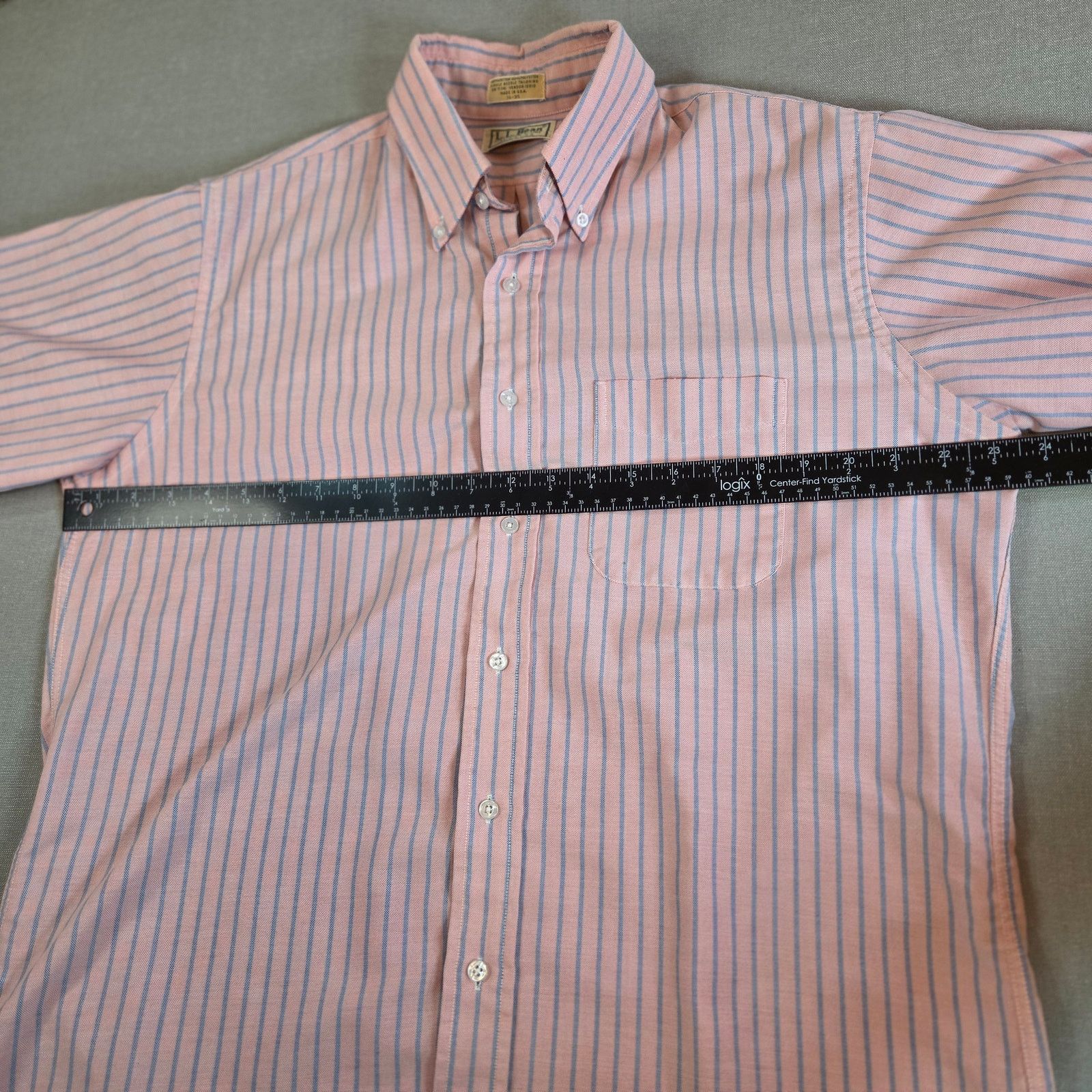 L.L. Bean Vintage L.L. Bean USA Stripe Shirt 16-35 Size US M / EU 48-50 / 2 - 4 Thumbnail