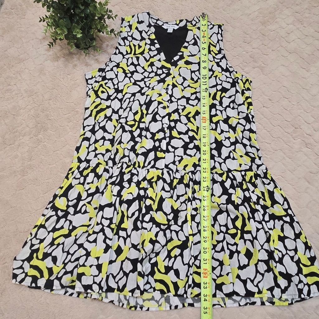 Nine West Nine West Multicolor Patterned Ruffle Hem Dress, Size Large Size L / US 10 / IT 46 - 5 Thumbnail