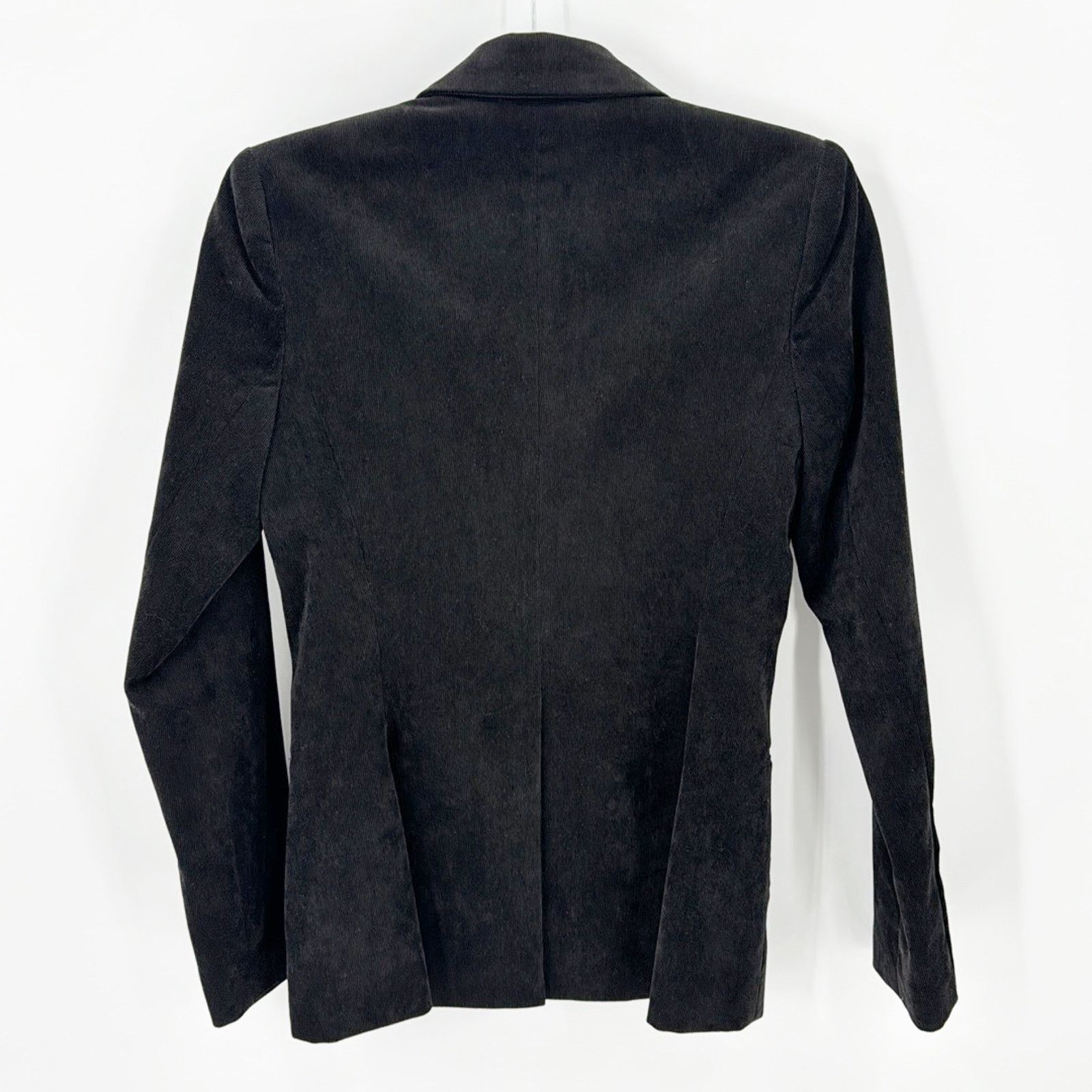 Norma Kamali NORMA KAMALI BLACK SINGLE BREASTED corduroy blazer size xs Size XS / US 0-2 / IT 36-38 - 2 Thumbnail