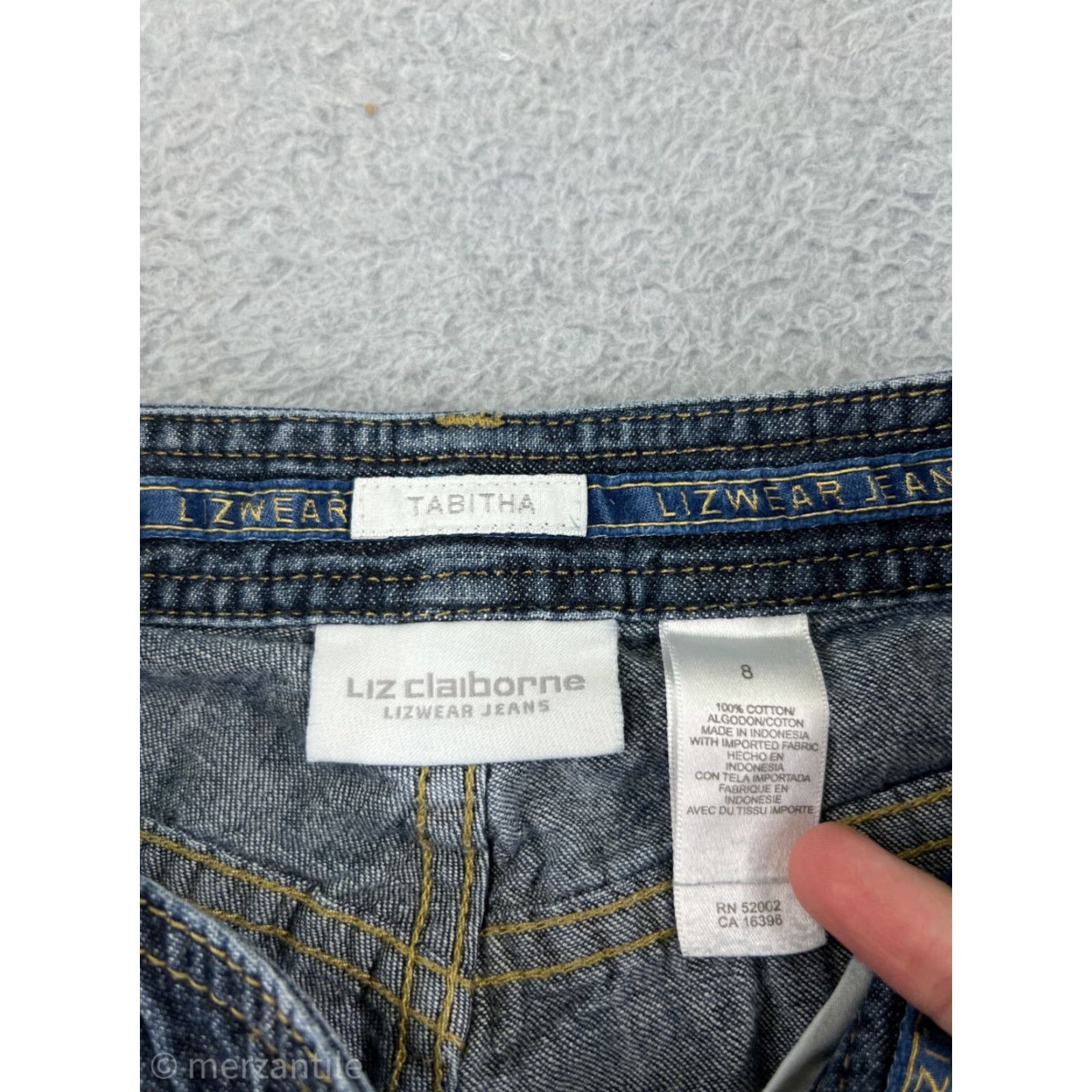 Liz Claiborne Liz Claiborne Jeans Womens 8 Blue Denim Straight Tabitha Capri 100% Cotton Size 30" / US 8 / IT 44 - 3 Thumbnail