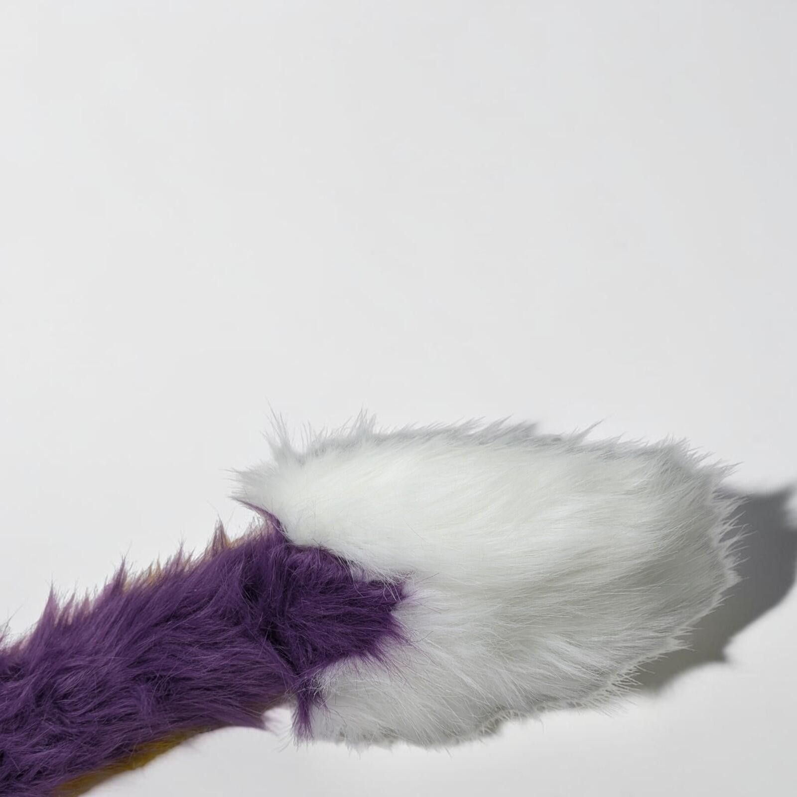 Other Fursuit Fish Tail Orange Purple Poseable 26" Furry Size ONE SIZE - 3 Thumbnail