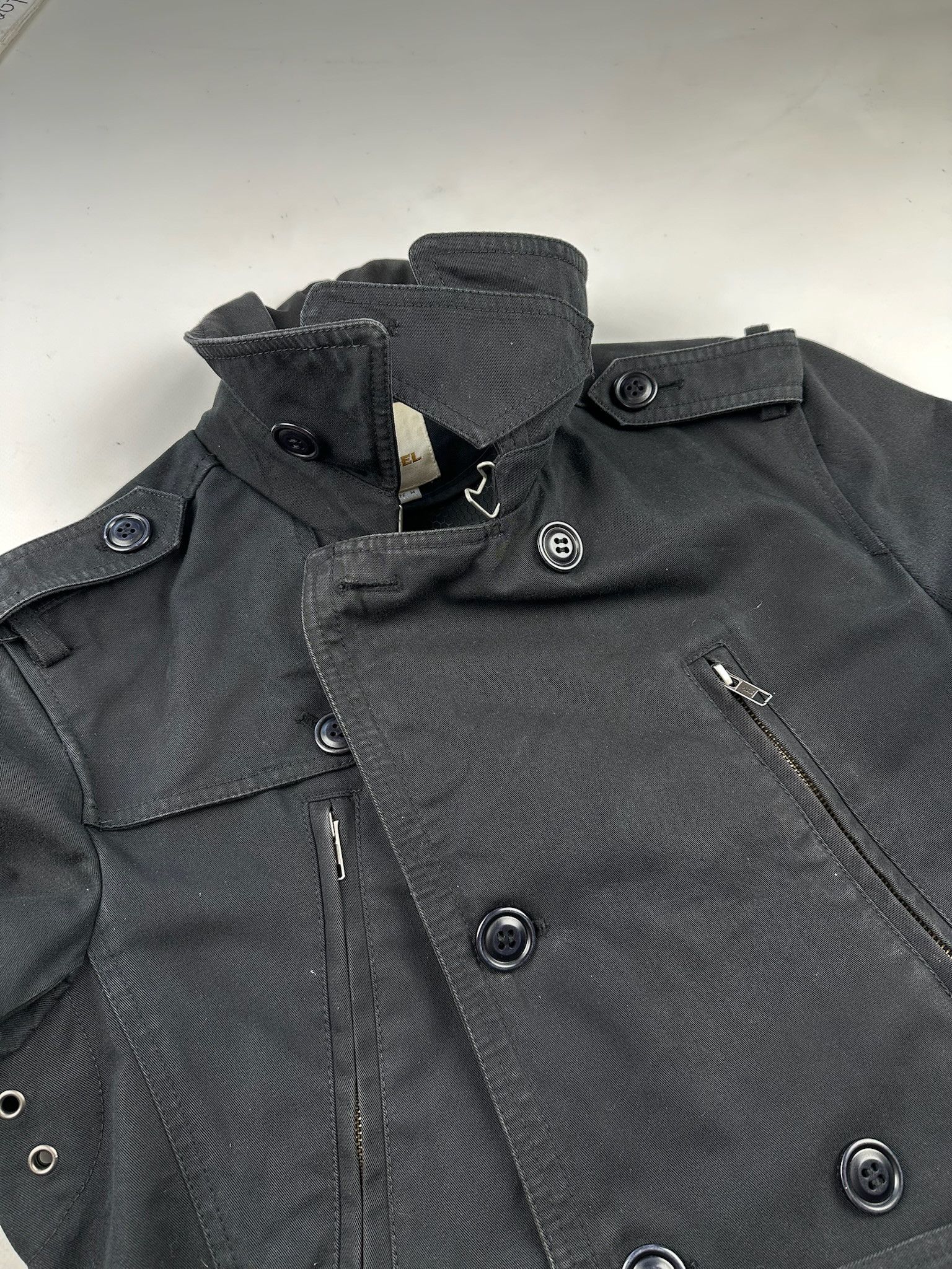 Diesel Diesel Black Belted Trench Coat Size US M / EU 48-50 / 2 - 17 Thumbnail