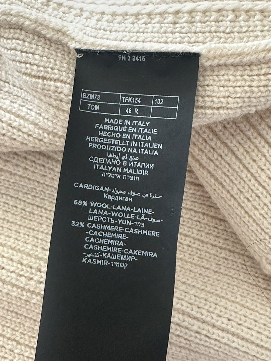 Tom Ford TOM FORD Cashmere Wool Zip Cardigan Leather Trim Size US S / EU 44-46 / 1 - 7 Thumbnail