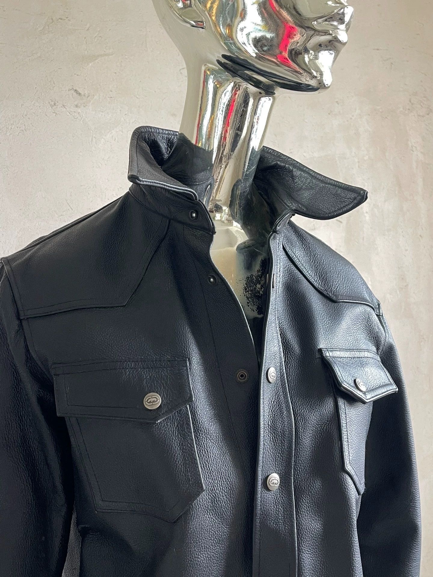 Playboy PLAYBOY Vtg Litchi Grain Leather Shacket Unisex XL Size US XL / EU 56 / 4 - 3 Thumbnail