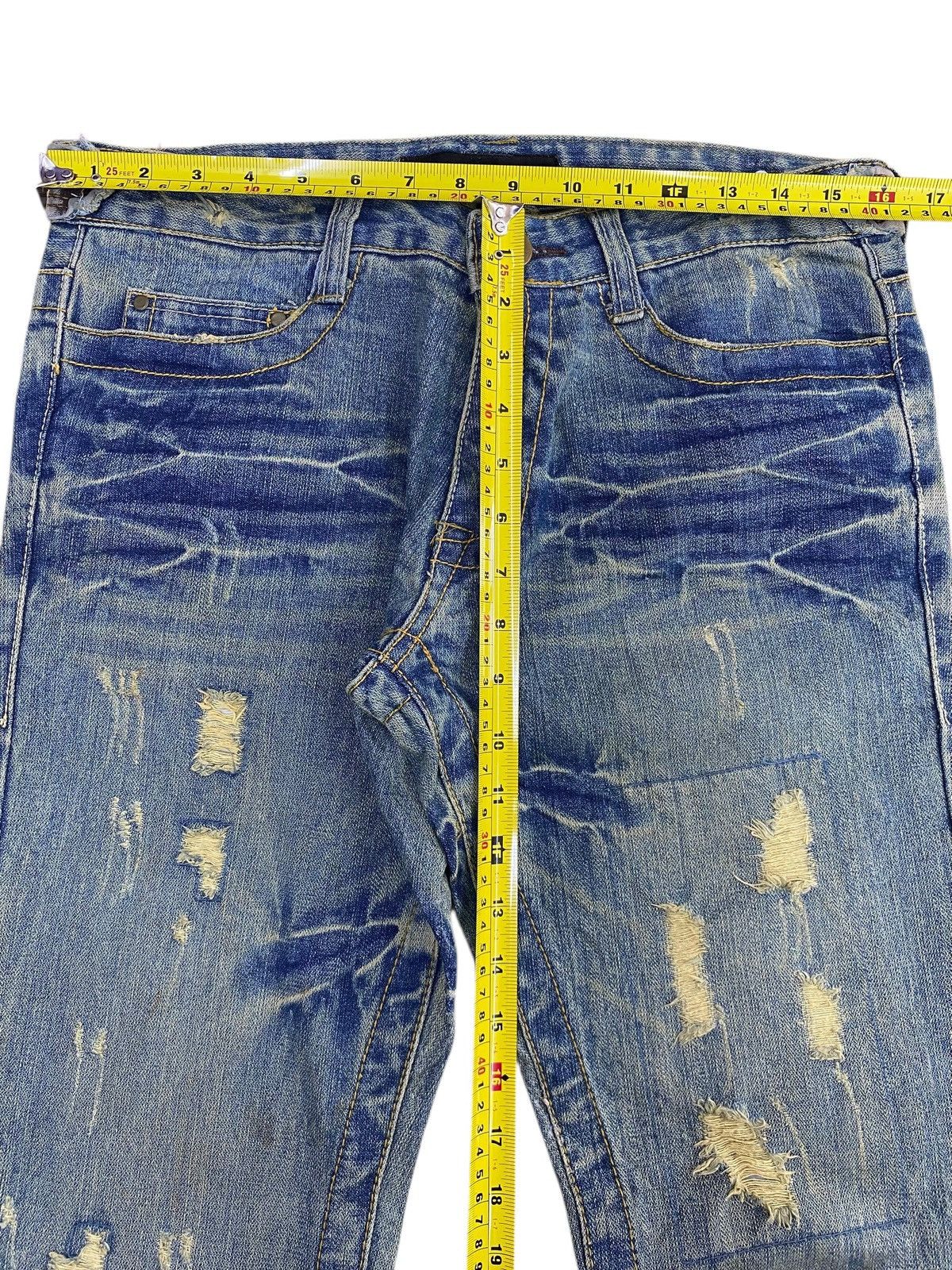 Japanese Brand Japanese Brand Acid Wash Distressed Straight Cut Leg Size US 33 - 6 Thumbnail