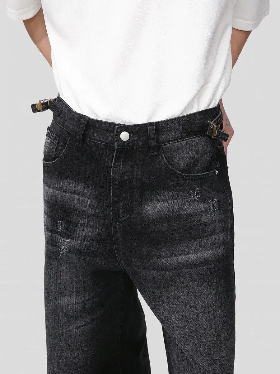 Japanese Brand Retro loose washed ripped jeans Size US 32 / EU 48 - 3 Thumbnail