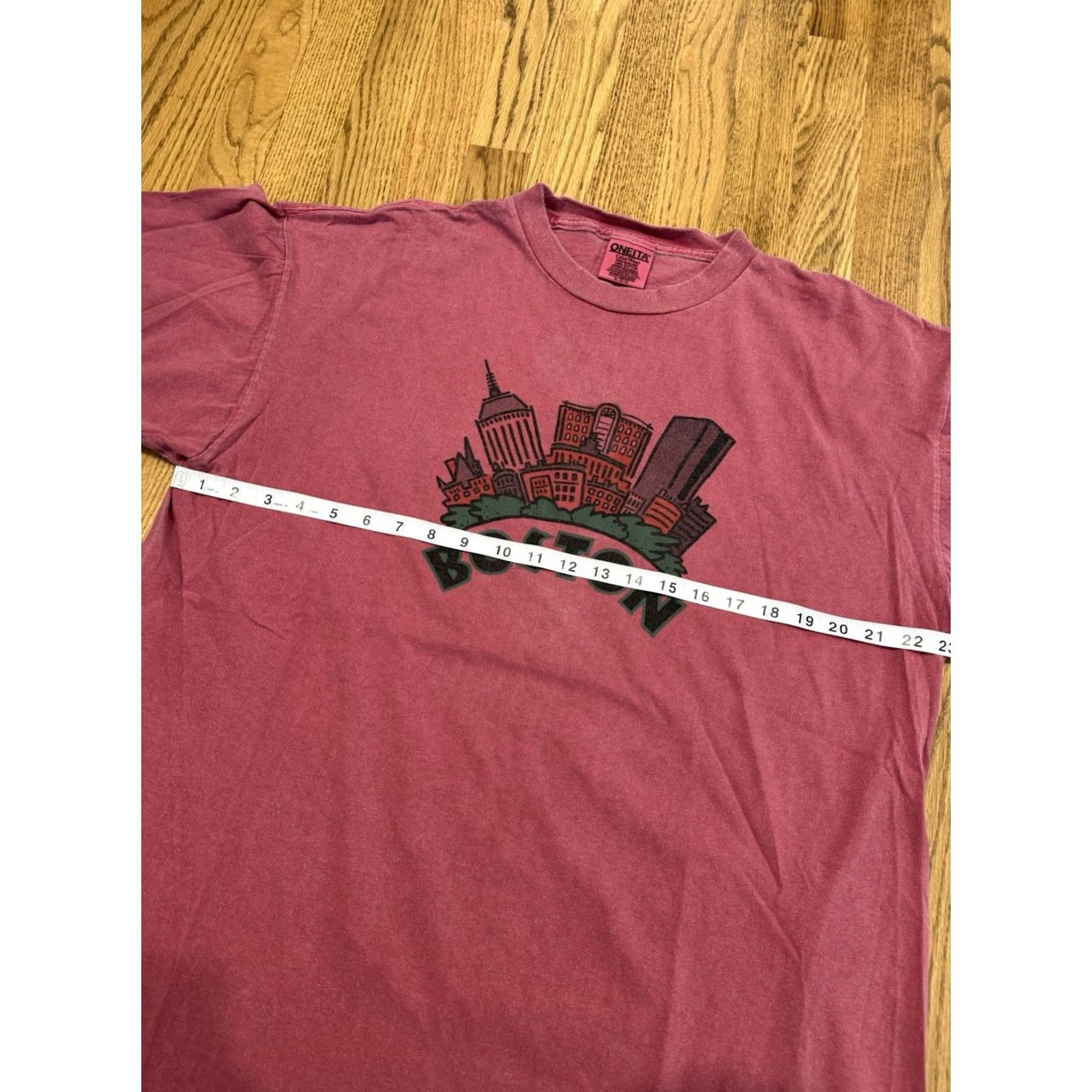 Pinko VINTAGE City Of Boston T Shirt XL Pink 90s University Single Stitch Vtg Mens Womens Size US XL / EU 56 / 4 - 4 Thumbnail