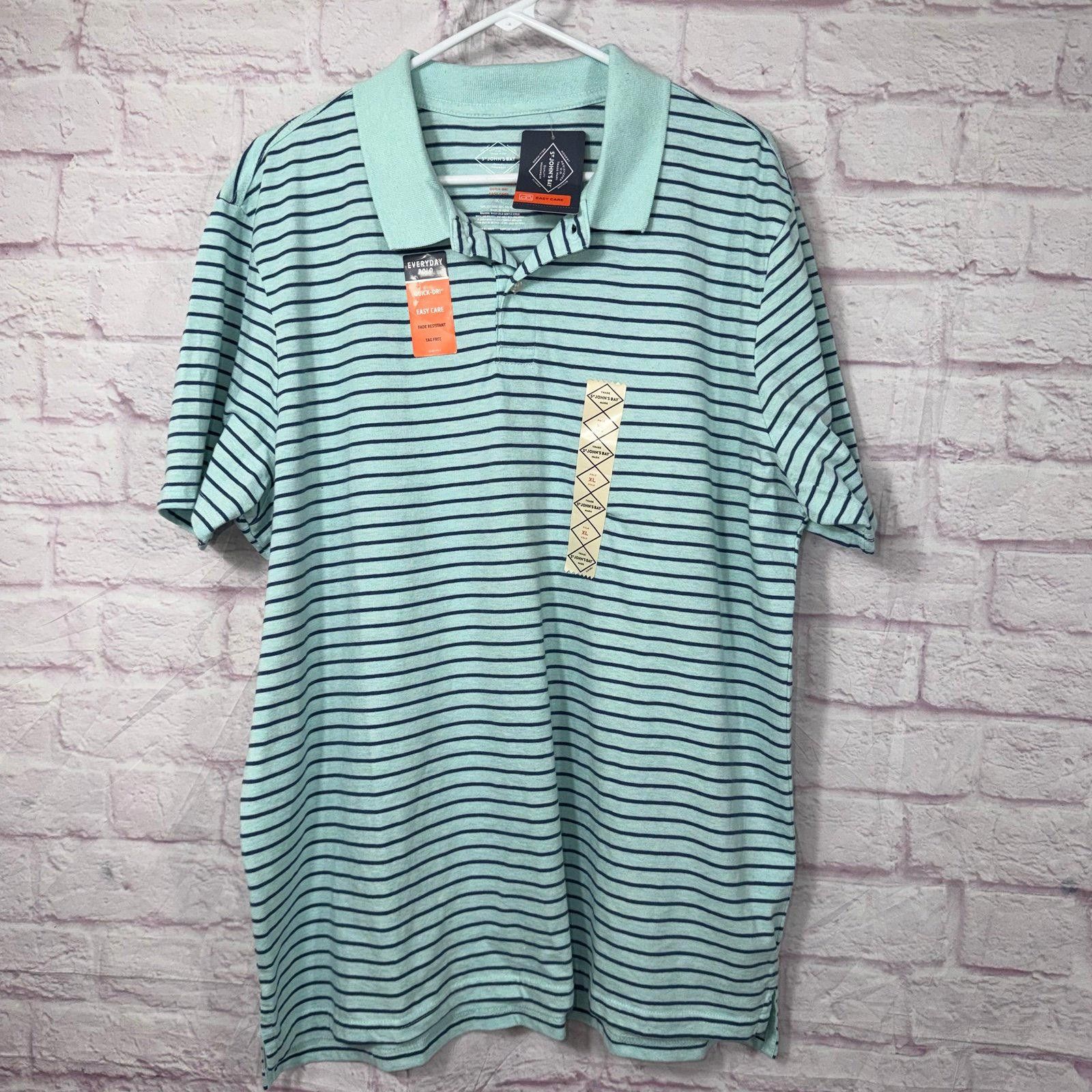 St. Johns Bay St. John's Bay Men's Quick-Dri Polo Shirt XL NWT Size US XL / EU 56 / 4 - 1 Thumbnail