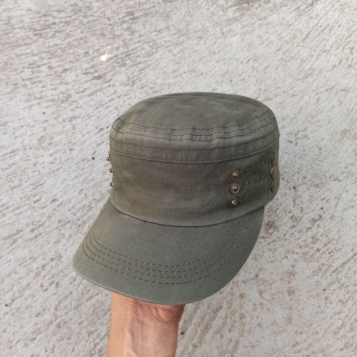 Unsound Rags Army green cadet hat. Unique design Size ONE SIZE - 3 Thumbnail