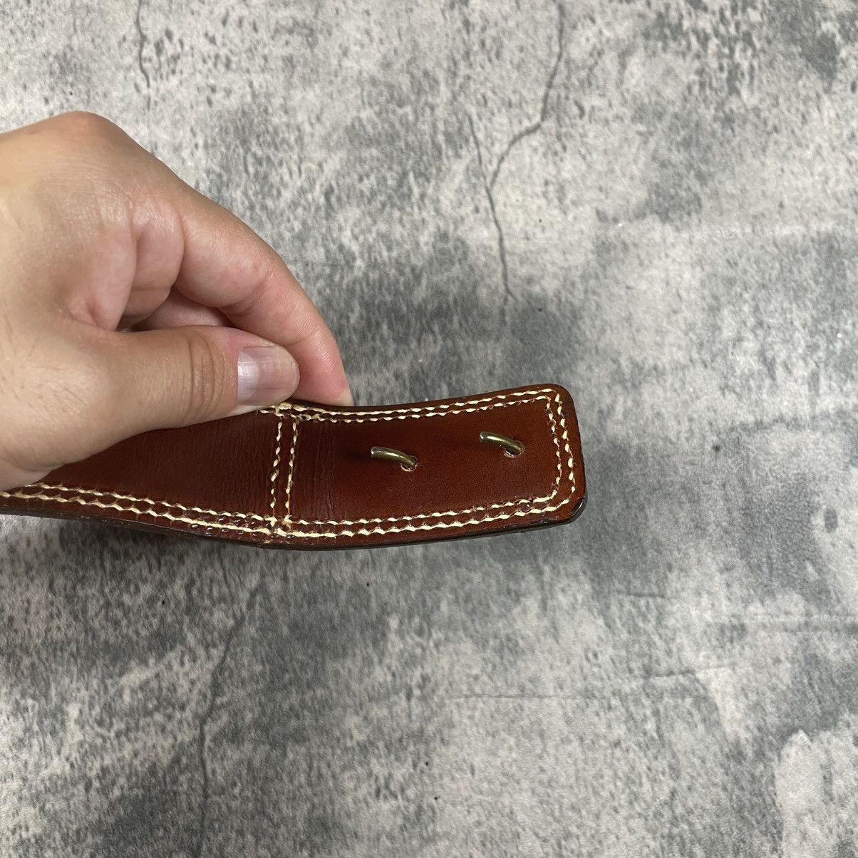 Other Full Grain Cow Hide Hereford Vintave Western Belt Size 32 - 2 Thumbnail