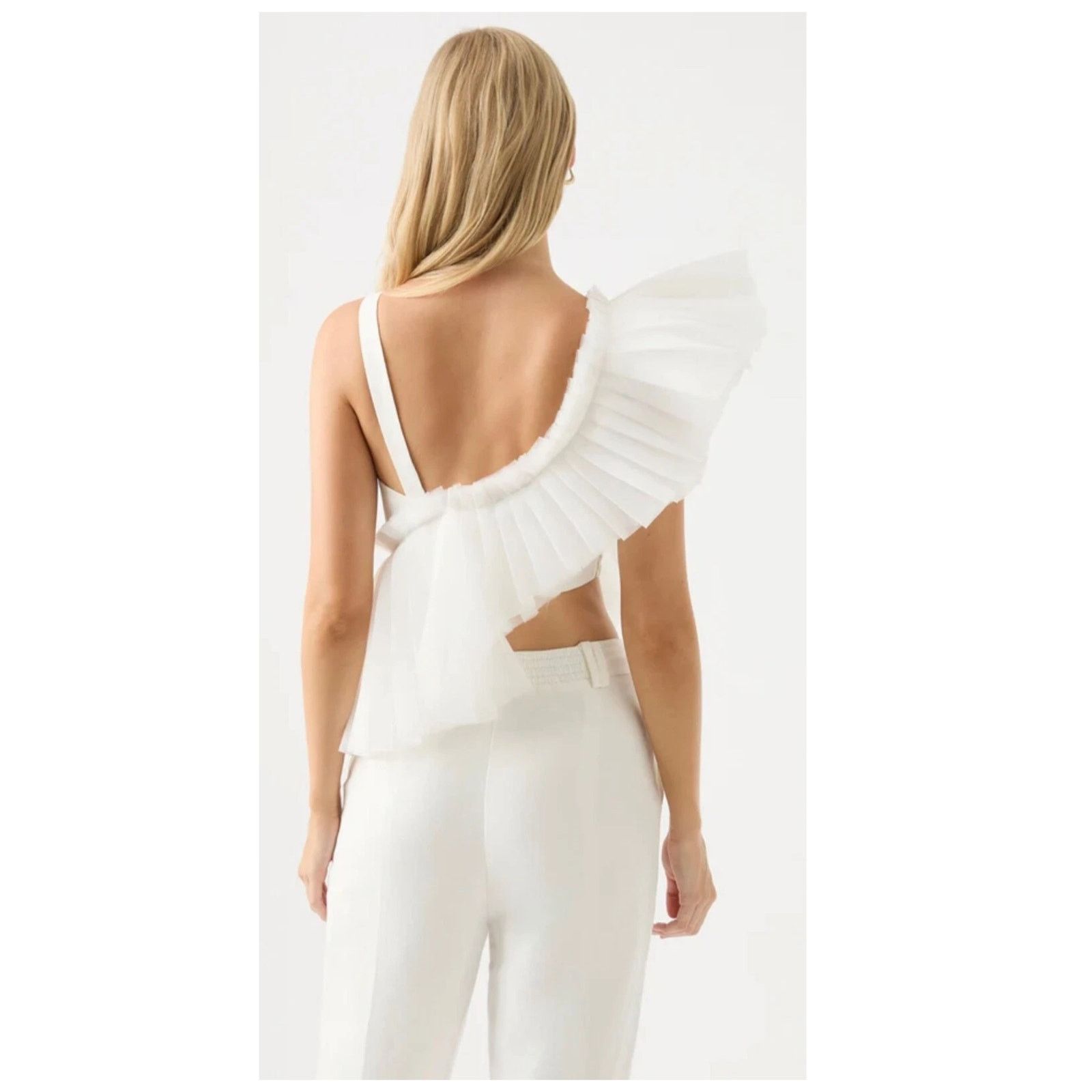 Aje NWT Aje Orbit Sculptural Pleated Top (UK/AU 4 = US 0) Size XS / US 0-2 / IT 36-38 - 11 Thumbnail