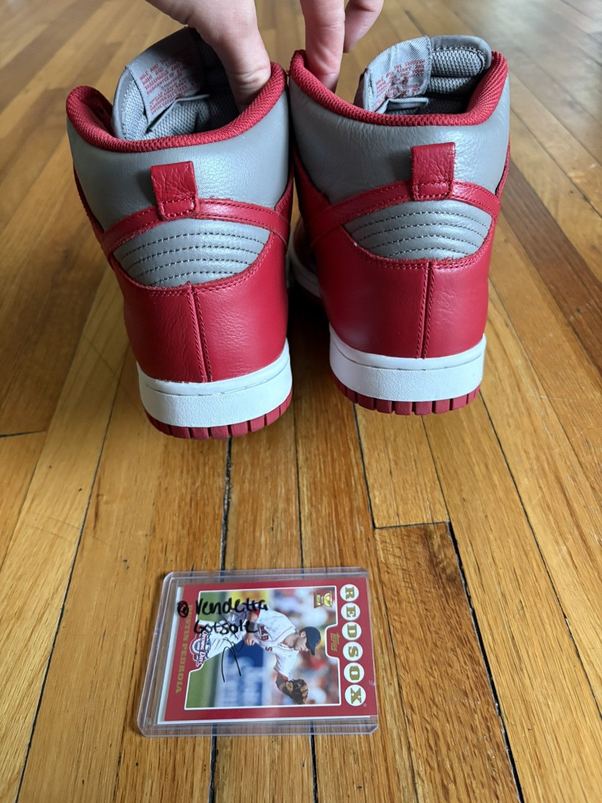 Nike Nike Dunk High UNLV QS Premium Leather 2015 US9 Size US 9 / EU 42 - 5 Thumbnail
