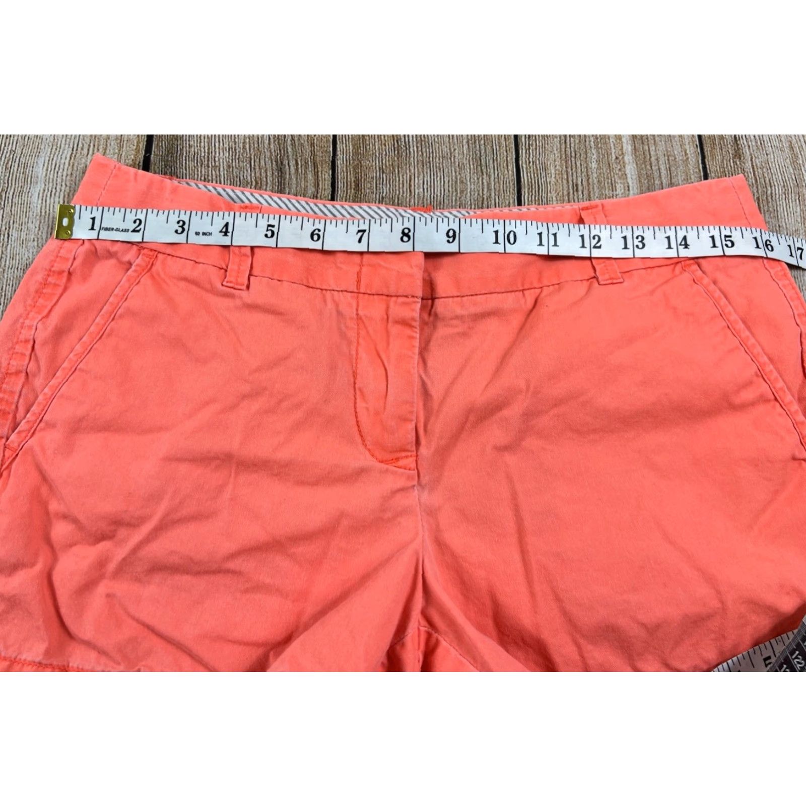 J.Crew J.CREW Women’s Chino Shorts Orange 100% Cotton Size 6 Pockets Flat Front 4 in Inseam Vintage? No (Regular) Spring Summer Beach Walking Preppy Size 28" / US 6 / IT 42 - 7 Thumbnail