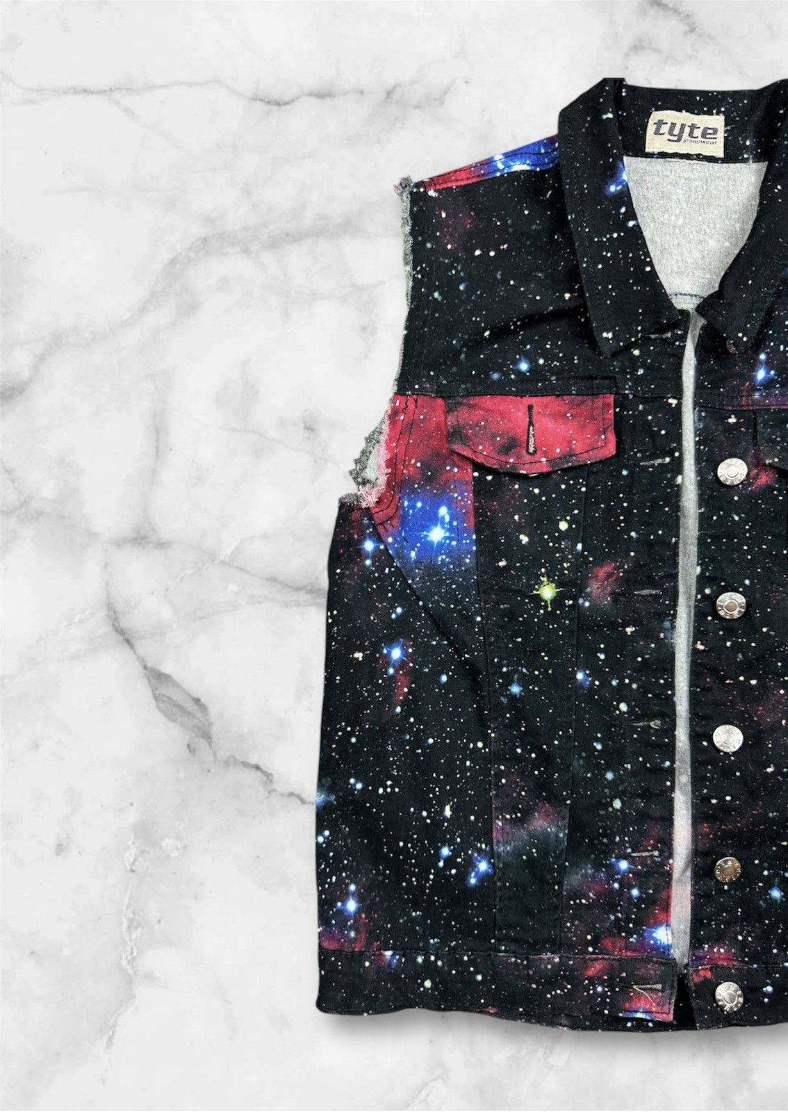 Vintage Tyte Galaxy Gilet Vest One Size Size ONE SIZE - 2 Thumbnail