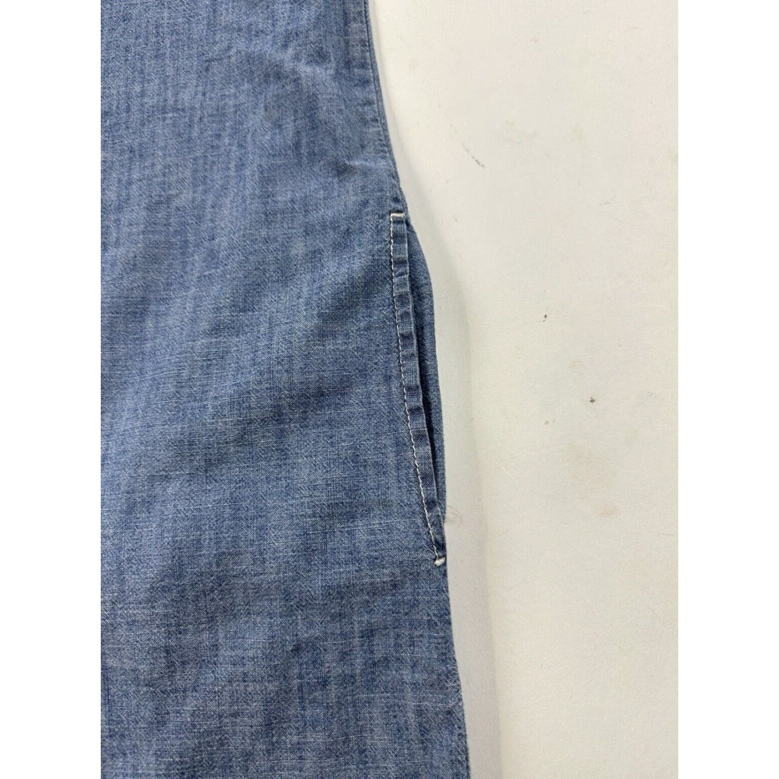 Gap Gap Blue Denim Dress Womens Small Puff Sleeve Lace-Up Shift With Pockets Size S / US 4 / IT 40 - 2 Thumbnail