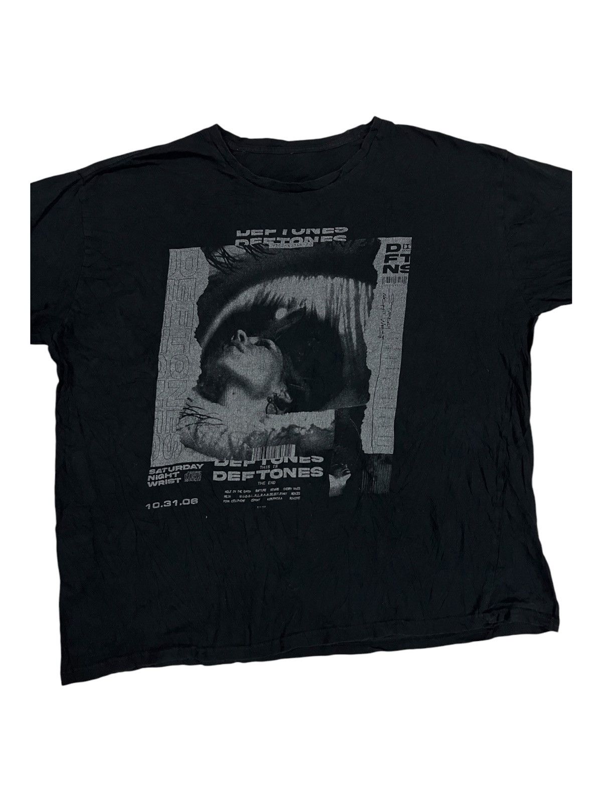 Band Tees × Vintage Y2K DEFTONES Saturday Night Wrist Cat Album Nu Punk Shirt Size US XL / EU 56 / 4 - 2 Thumbnail
