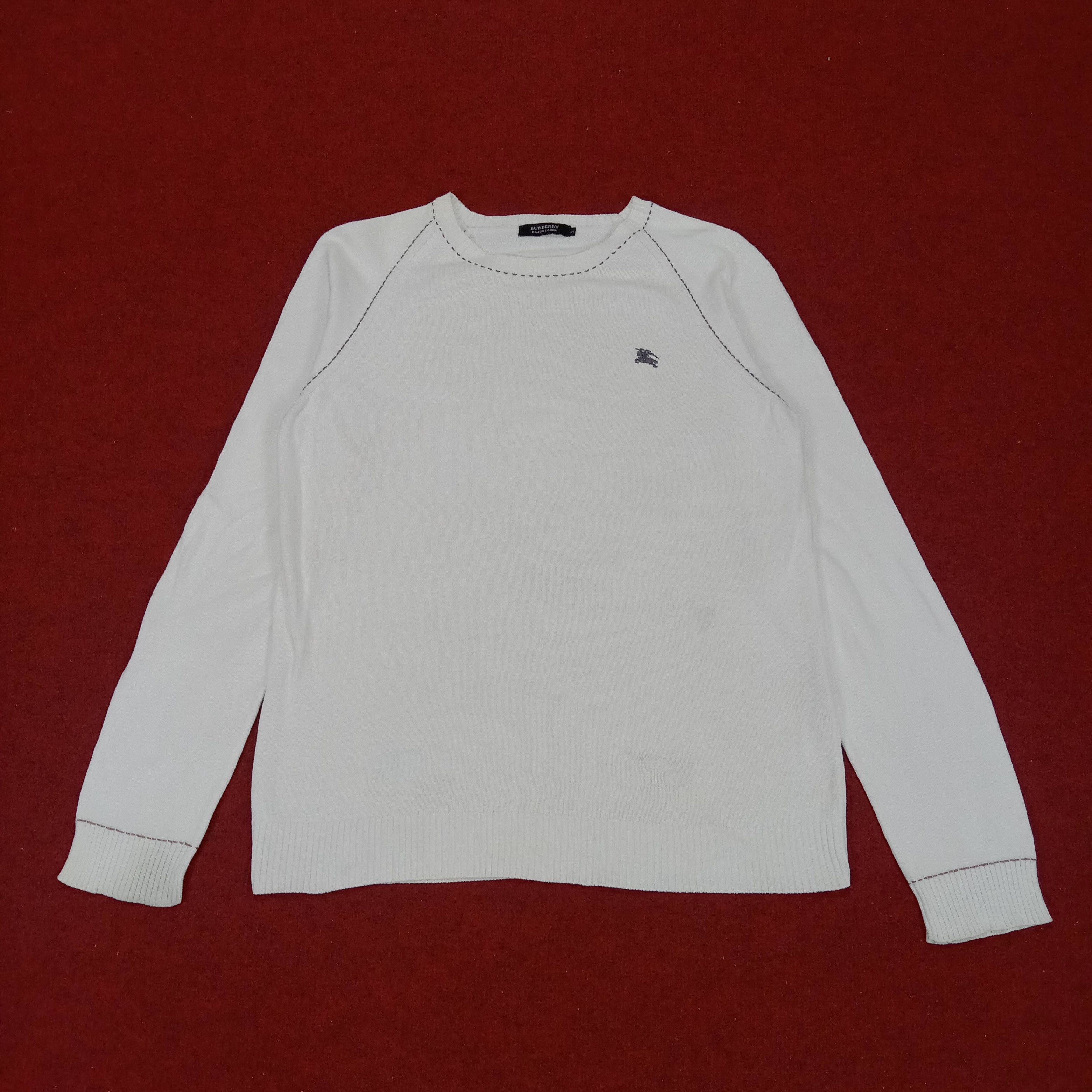 Burberry × Vintage Burberry Black Label Plain Knitwear Style Sweatshirt Size US S / EU 44-46 / 1 - 1 Thumbnail