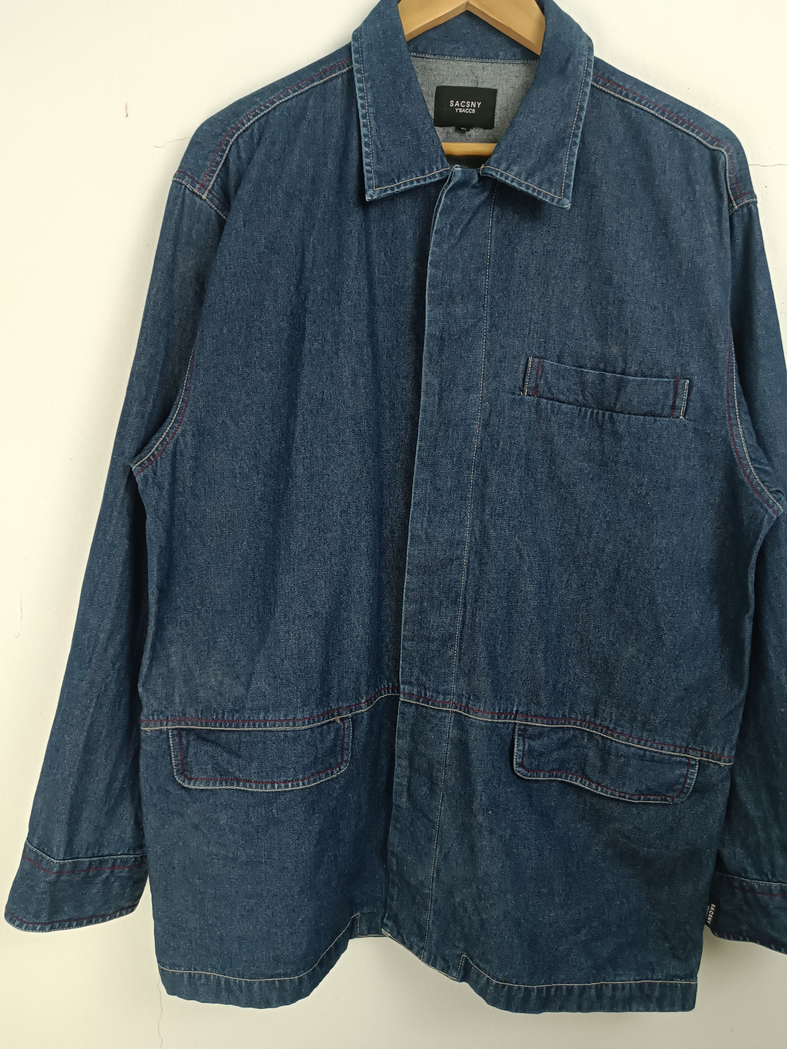 Vintage VINTAGE SACSNY Y'SACCS BY YOHJI YAMAMOTO WORK CHORE JACKET Size US L / EU 52-54 / 3 - 10 Thumbnail