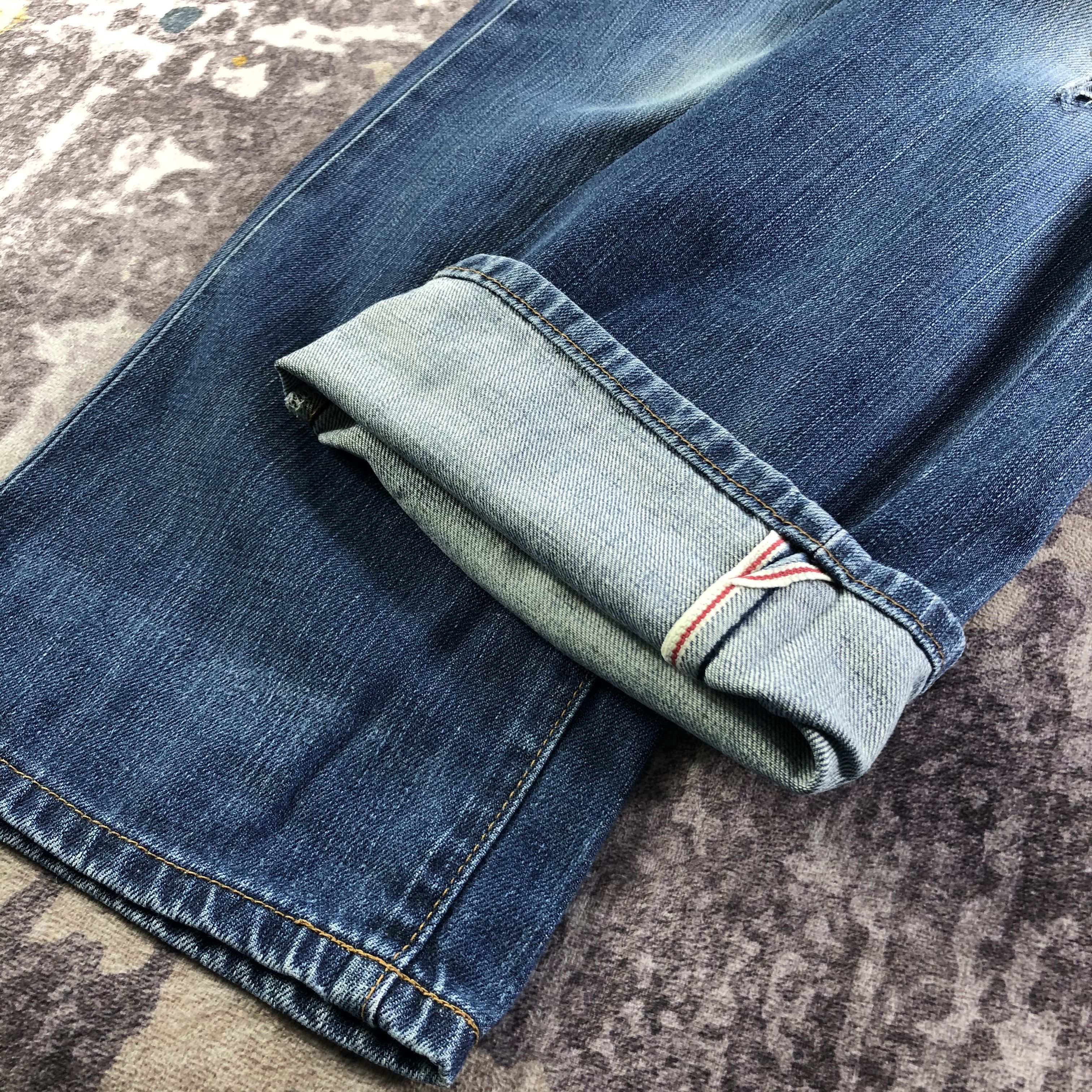 Vintage Vintage Blue Wash Wrangler Selvedge Jeans-JM3683 Size US 28 / EU 44 - 6 Thumbnail