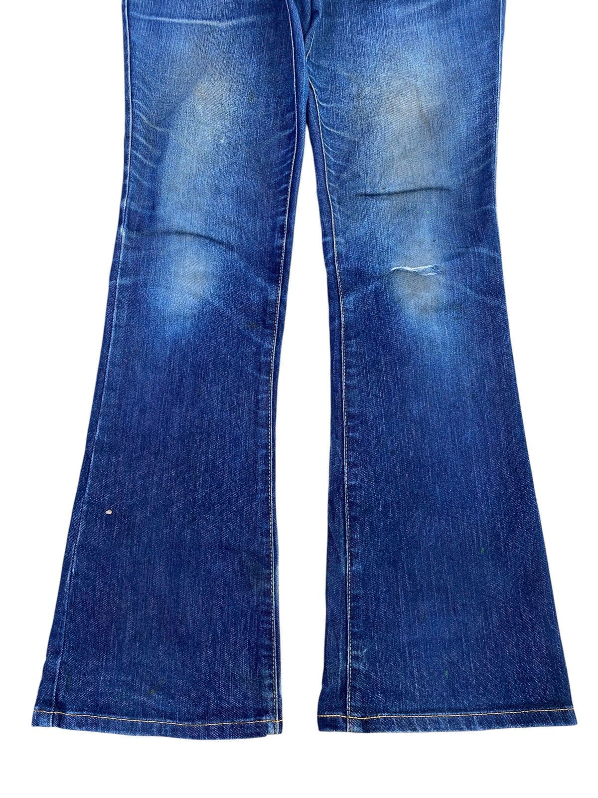 Edwin Vintage Edwin Faded Wash Ripped Style Flare Jeans Size US 30 / EU 46 - 9 Thumbnail