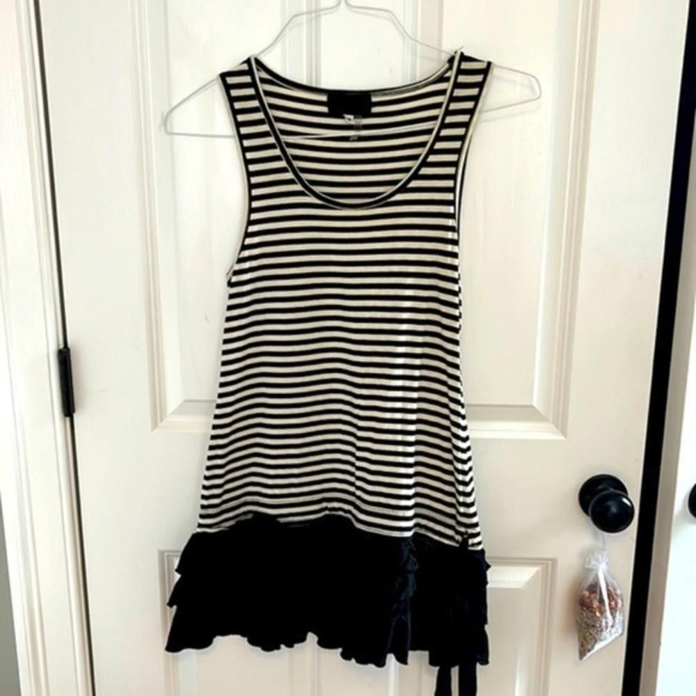 Designer Young, Fabulous and Broke striped ruffle hem dress Size M / US 6-8 / IT 42-44 - 2 Thumbnail