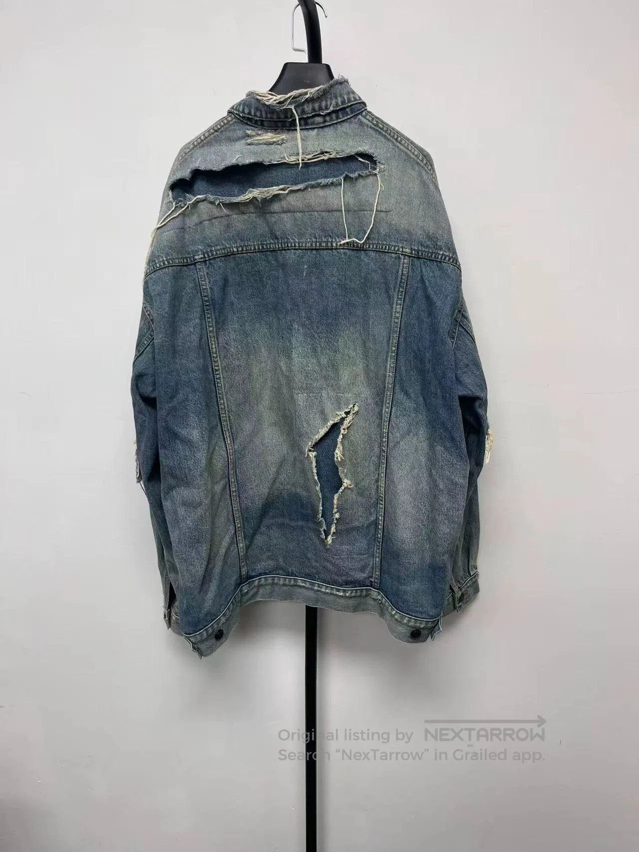 Balenciaga Balenciaga Distressed Denim Jacket Men. Size US S / EU 44-46 / 1 - 2 Thumbnail