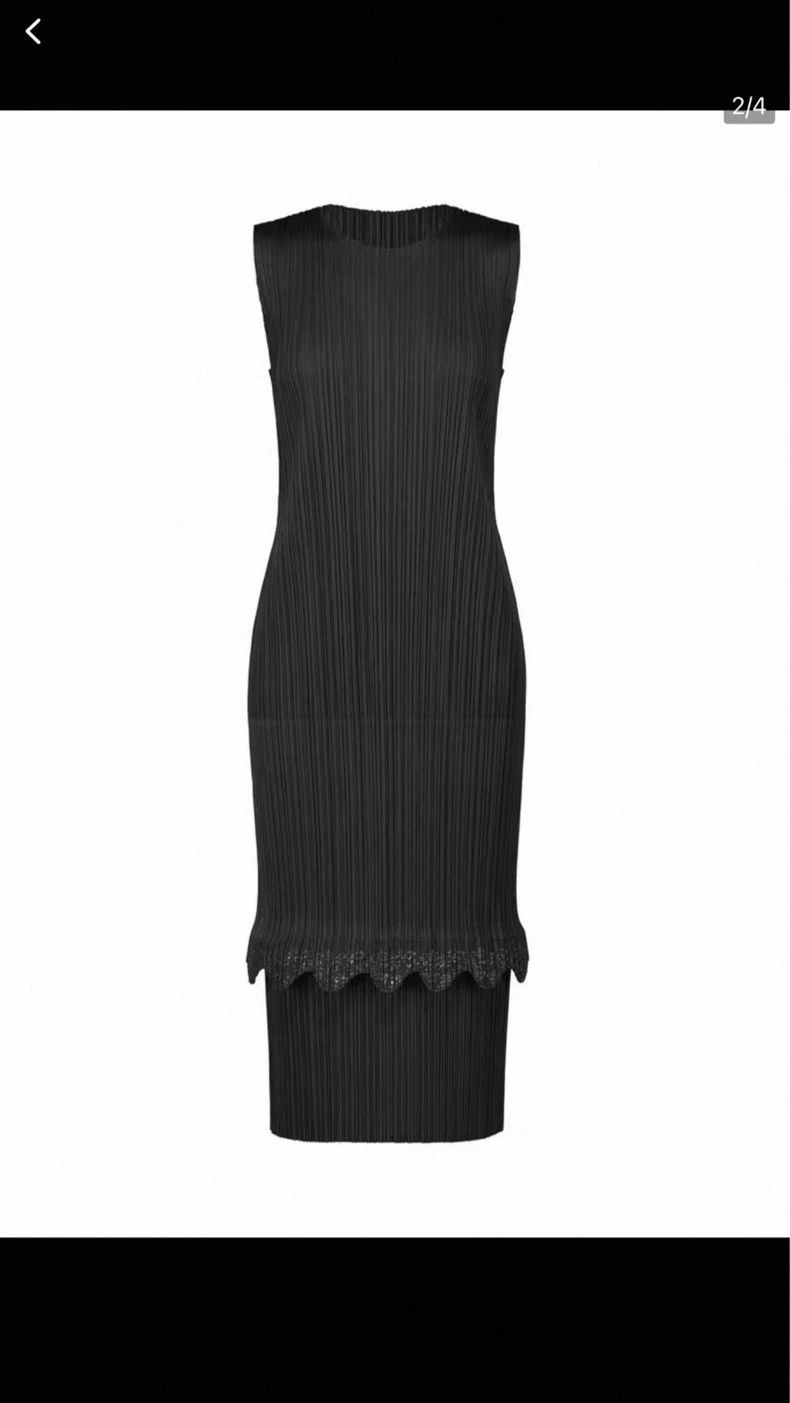issey miyake size:3 Black lace dress