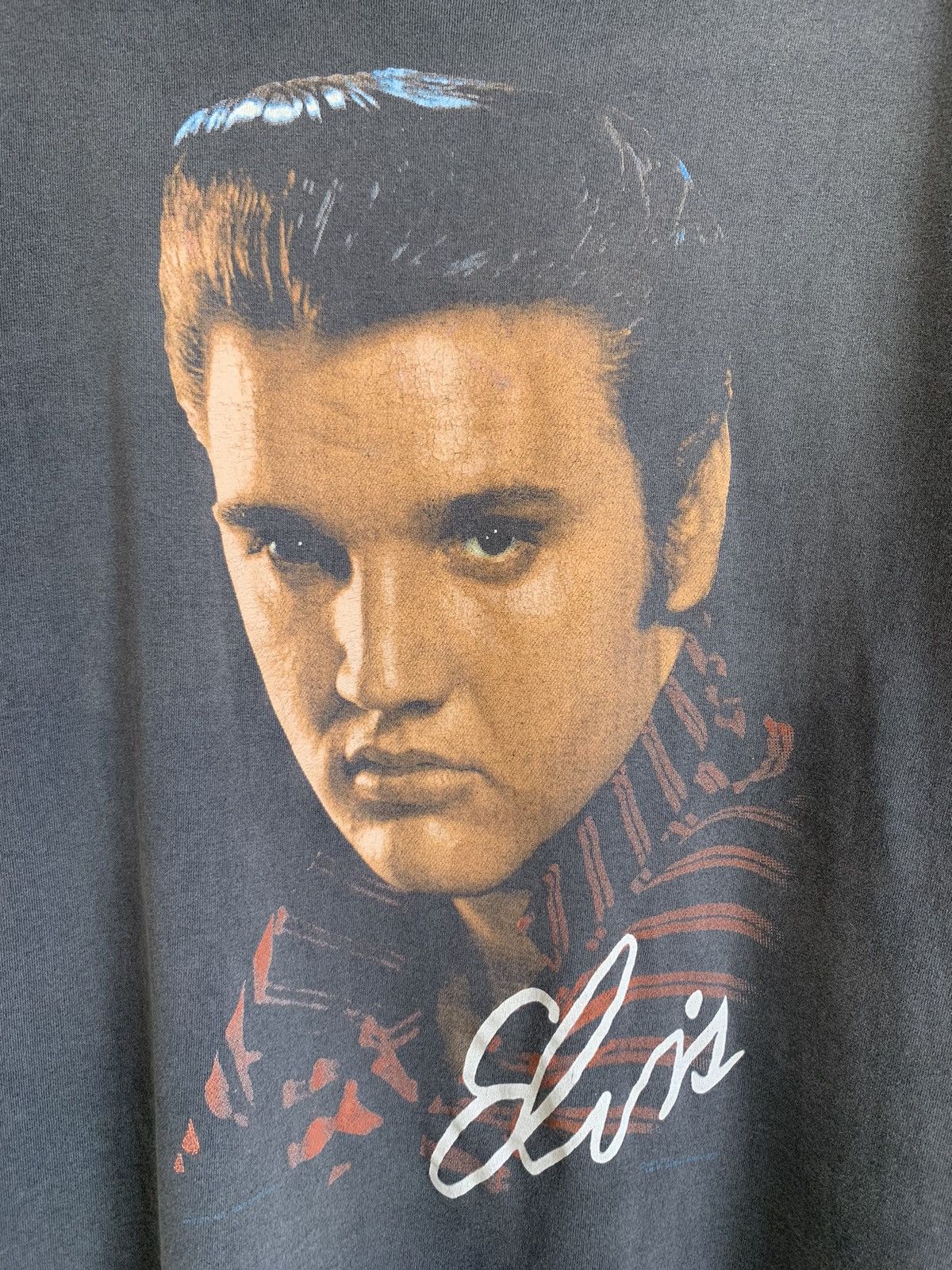 Band Tees Vintage 90s Elvis Presley Distressed Shirt Size US L / EU 52-54 / 3 - 10 Thumbnail